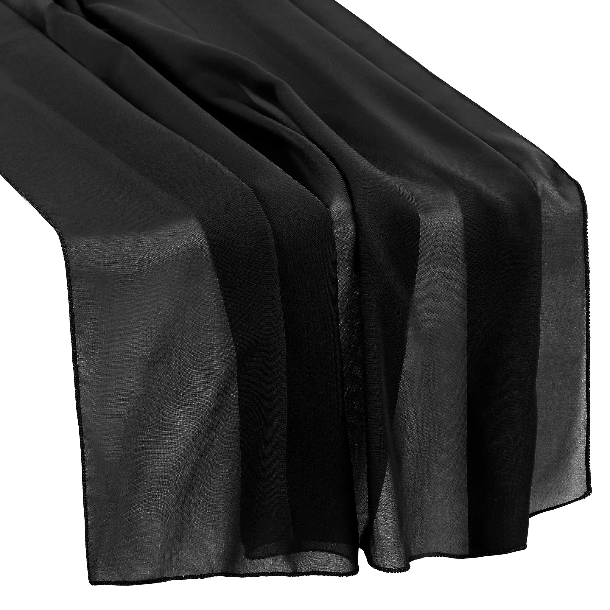 Chiffon Table Runner - Black