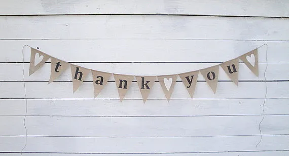 Thank You Burlap Bunting