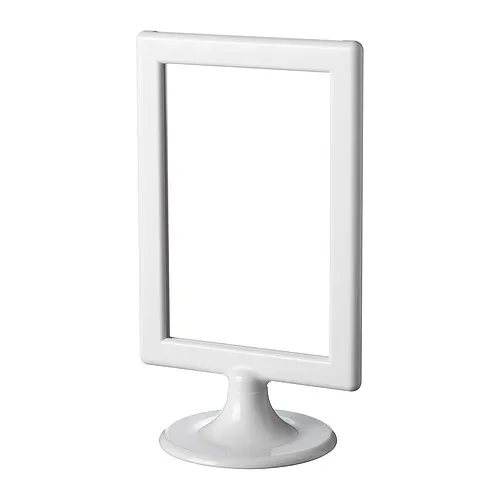 Double Sided Table Number Frame - White