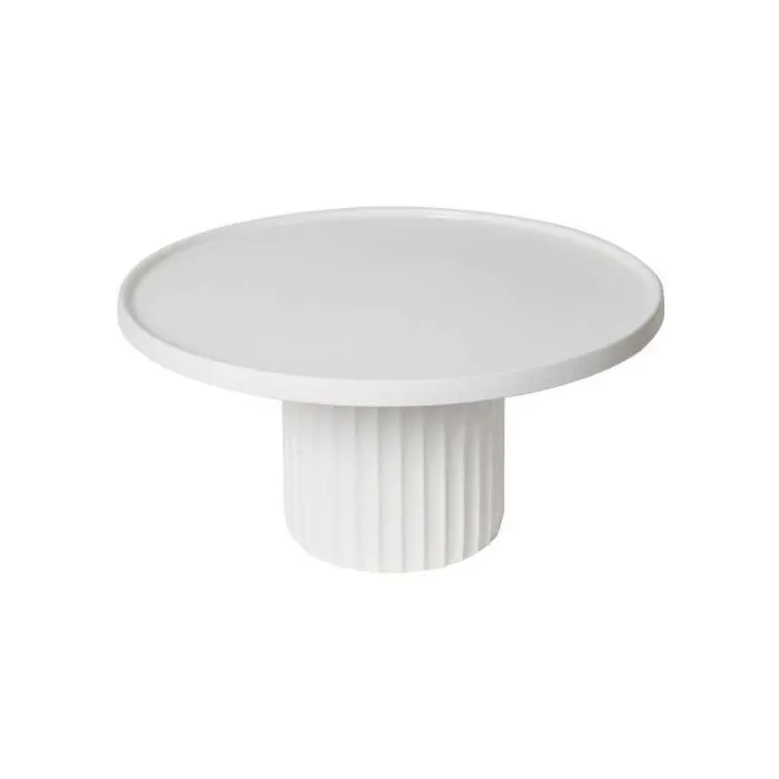 Lume Ribbed Cake Stand White
