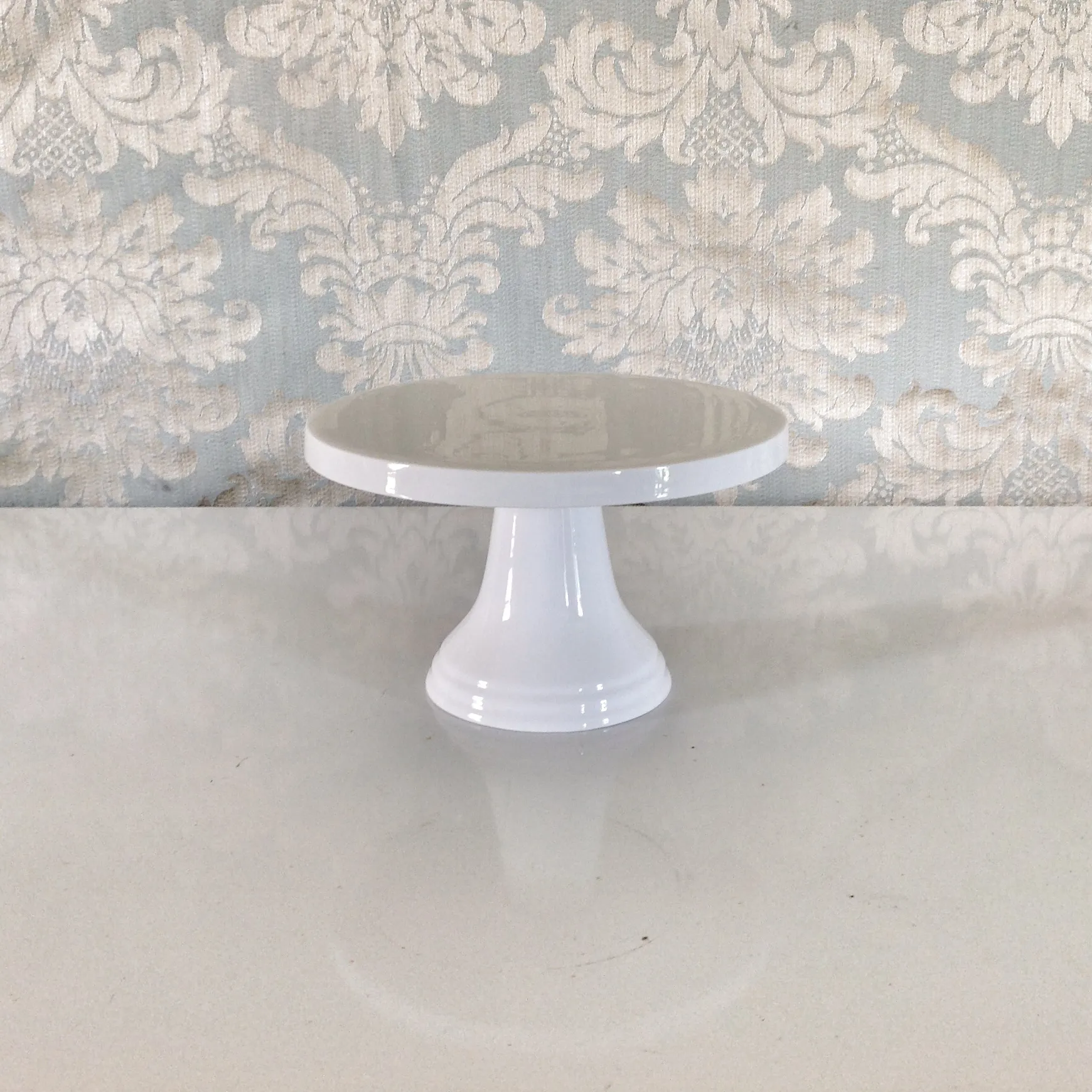 Mini Ceramic Cake Stand - White