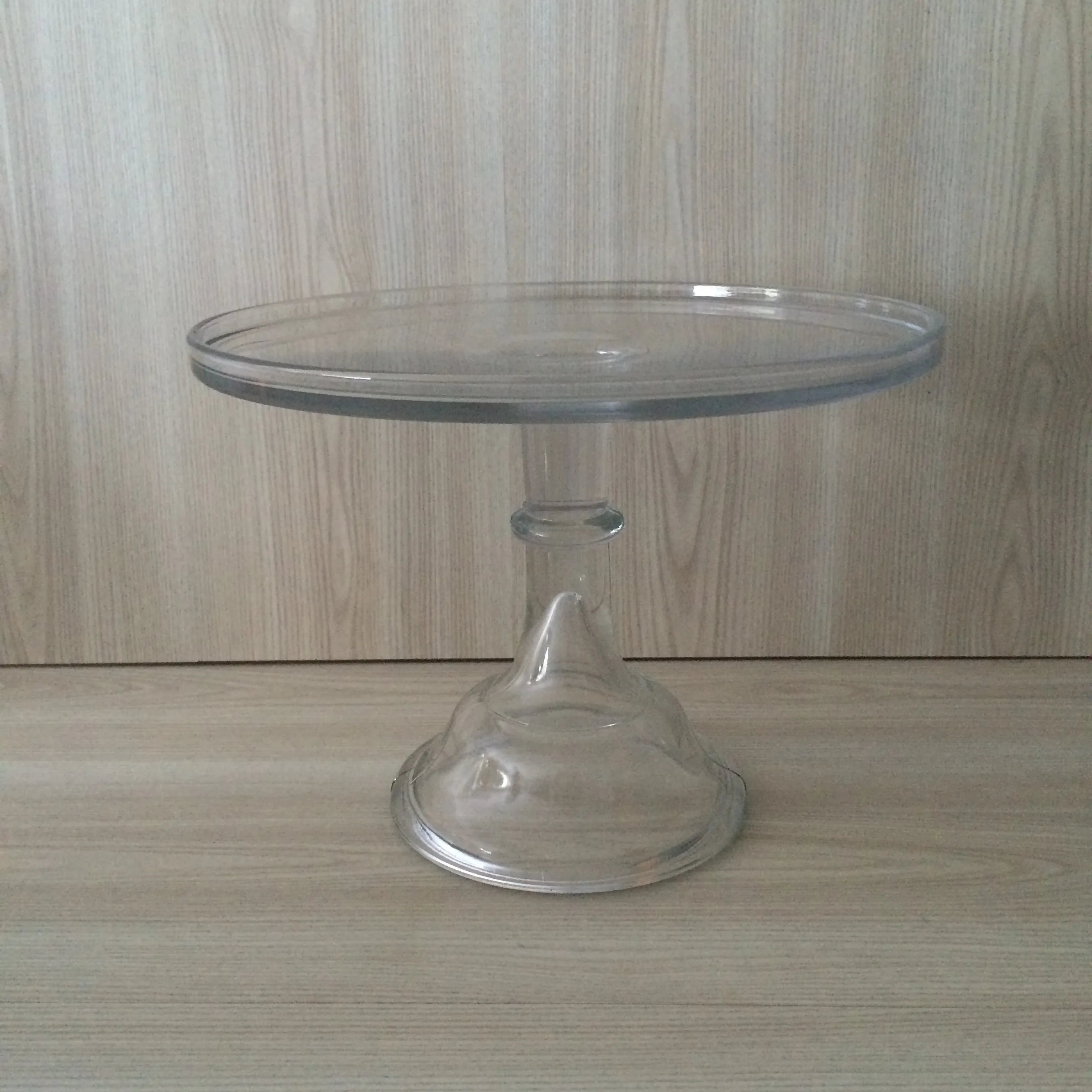 Milk Glass Pedestal Cake Stand Clear - Large