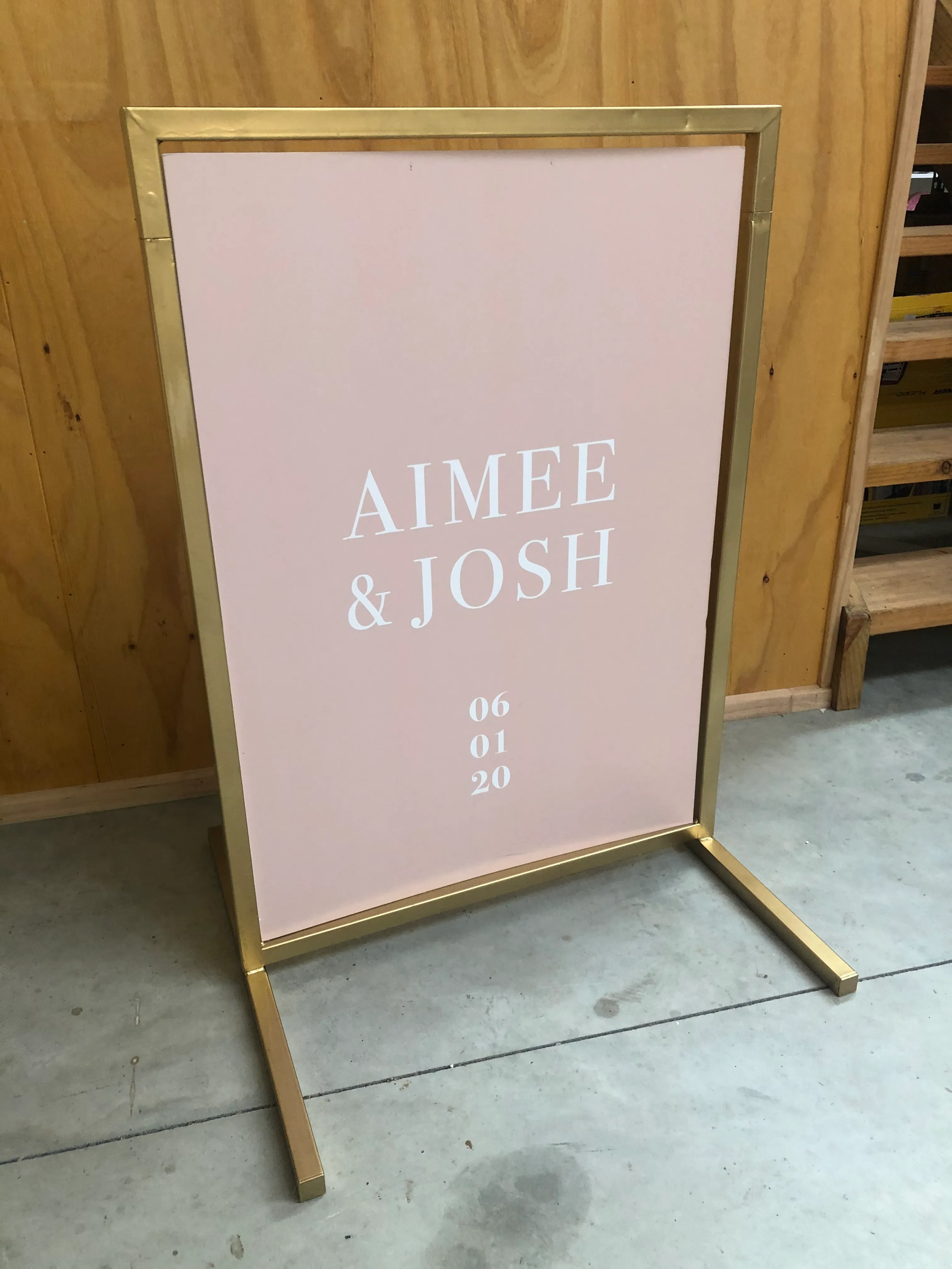 Gold Signage Stand - Small