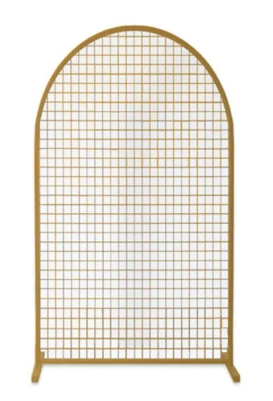 Curve Mesh Wedding Arch Frame - Gold