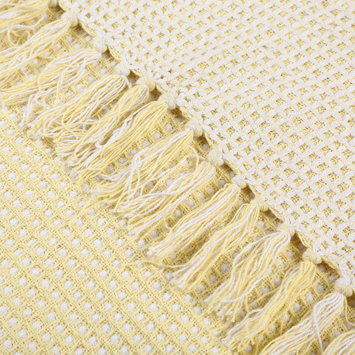 Waffle Throw - Butter/Natural