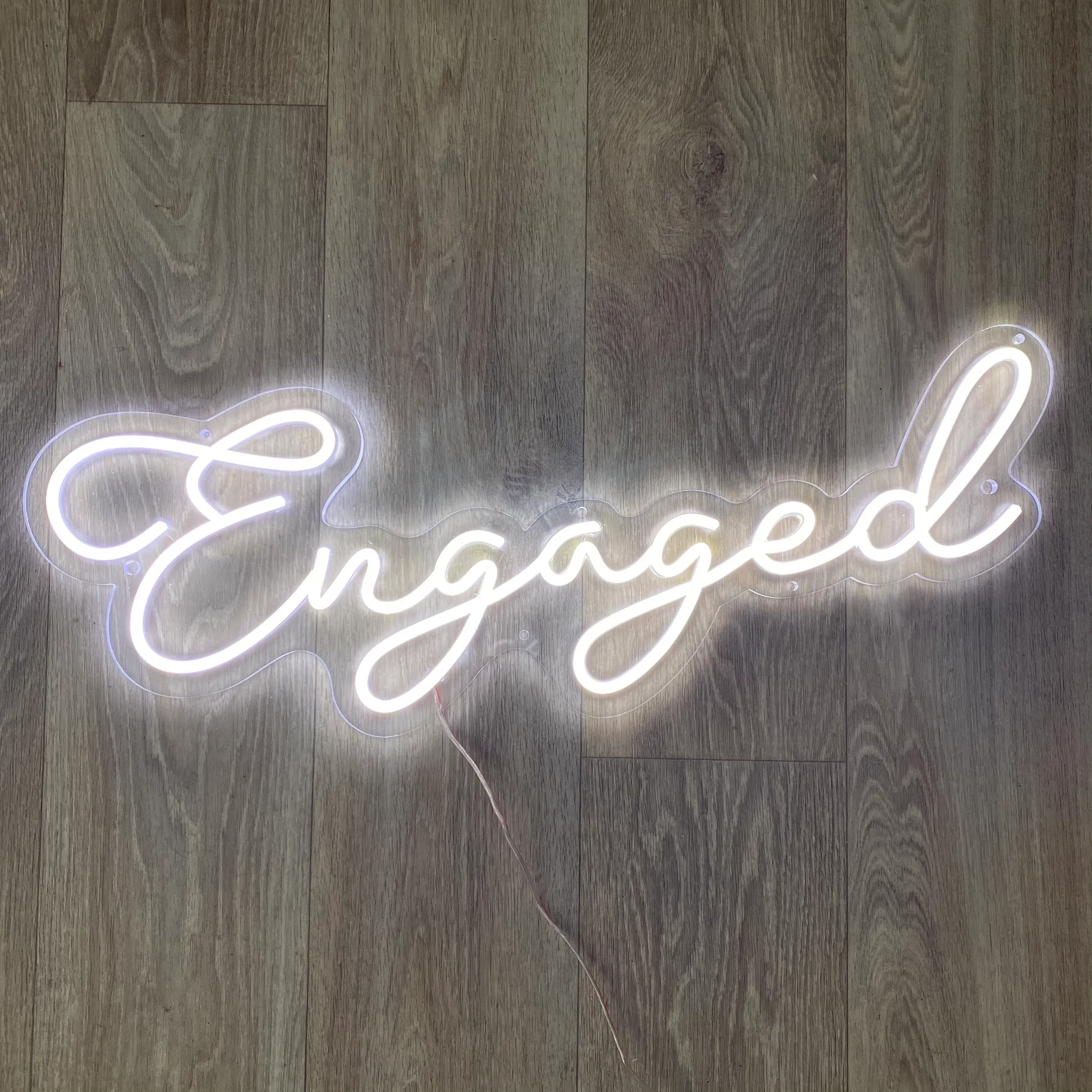 Engaged Neon Sign - Cool White