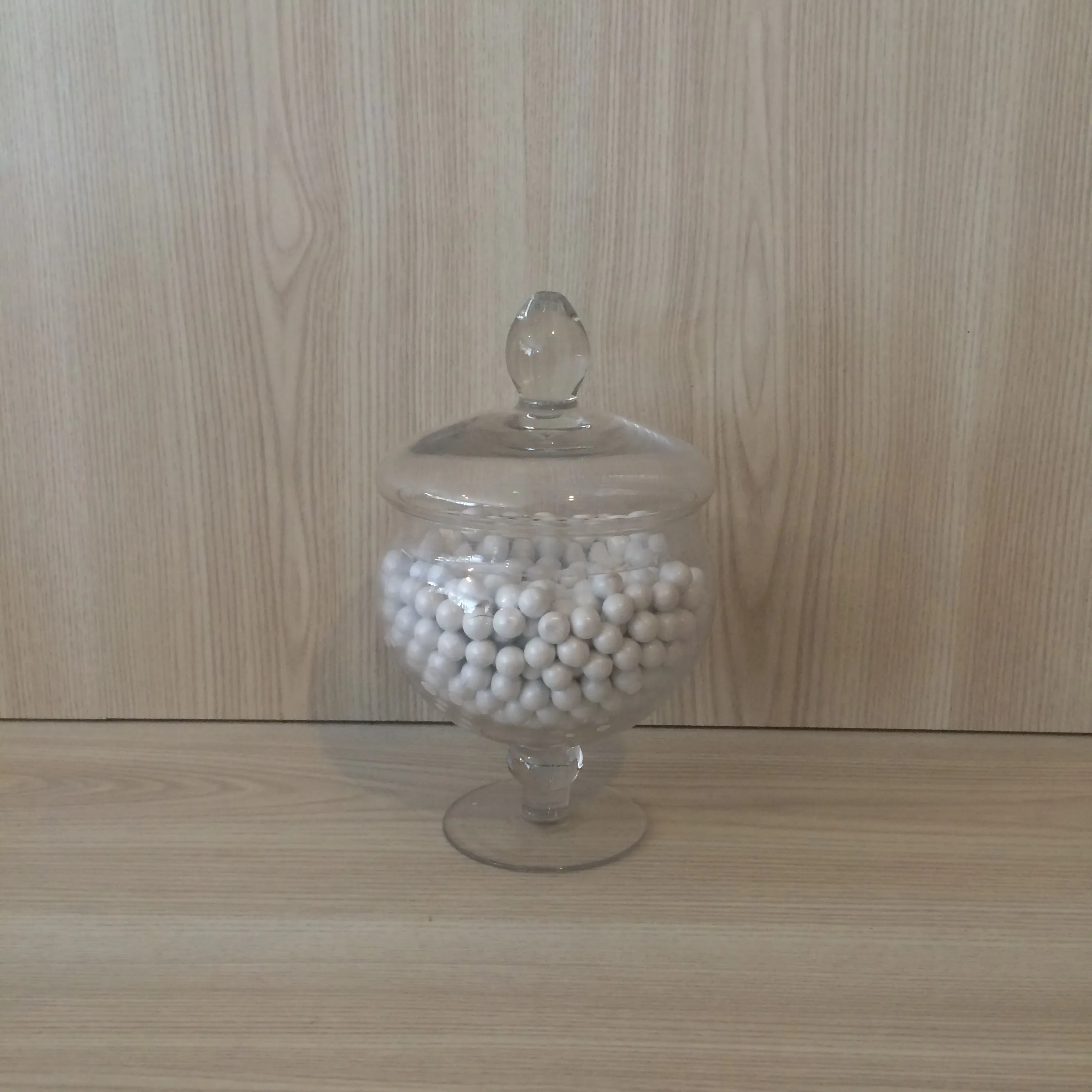 Glass Candy Jar w/Lid Sml 20cmH