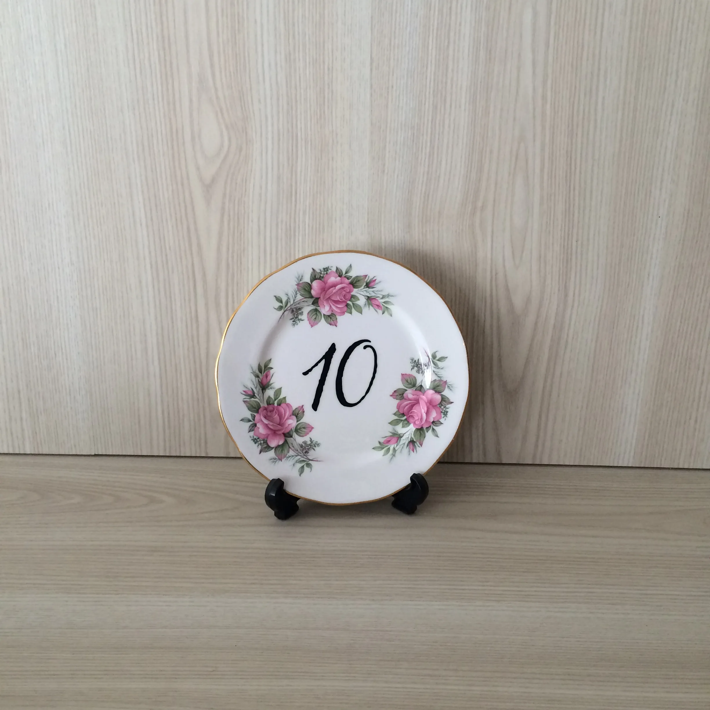 Vintage Plate Table Numbers