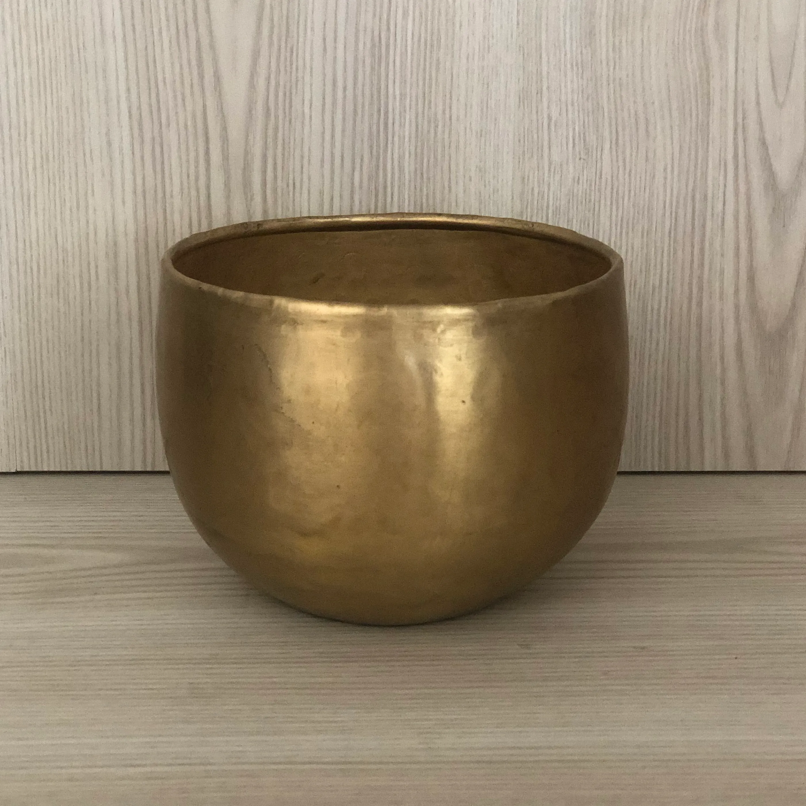 Hammered Brass Vase