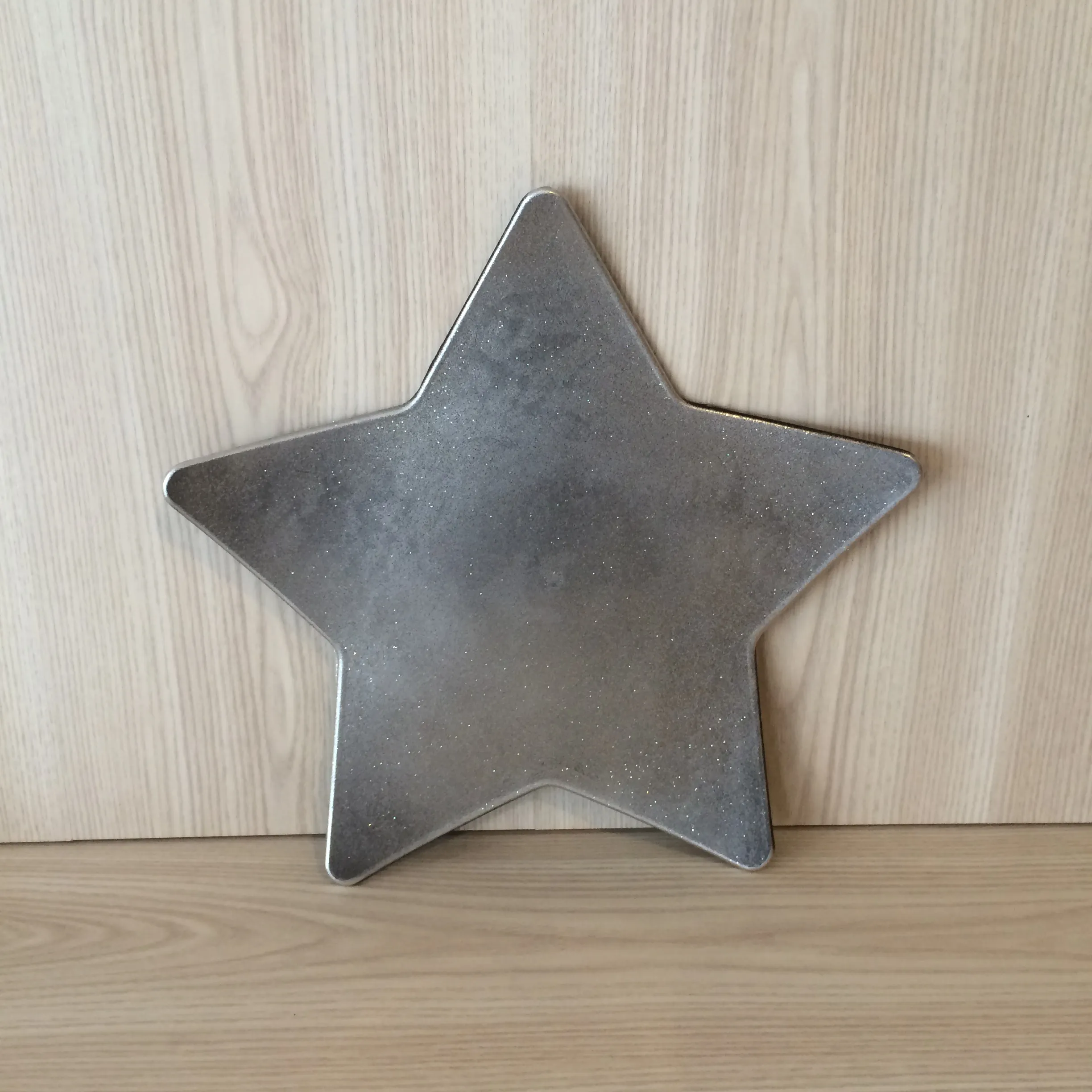 Star Glitter Treat Plate - Silver