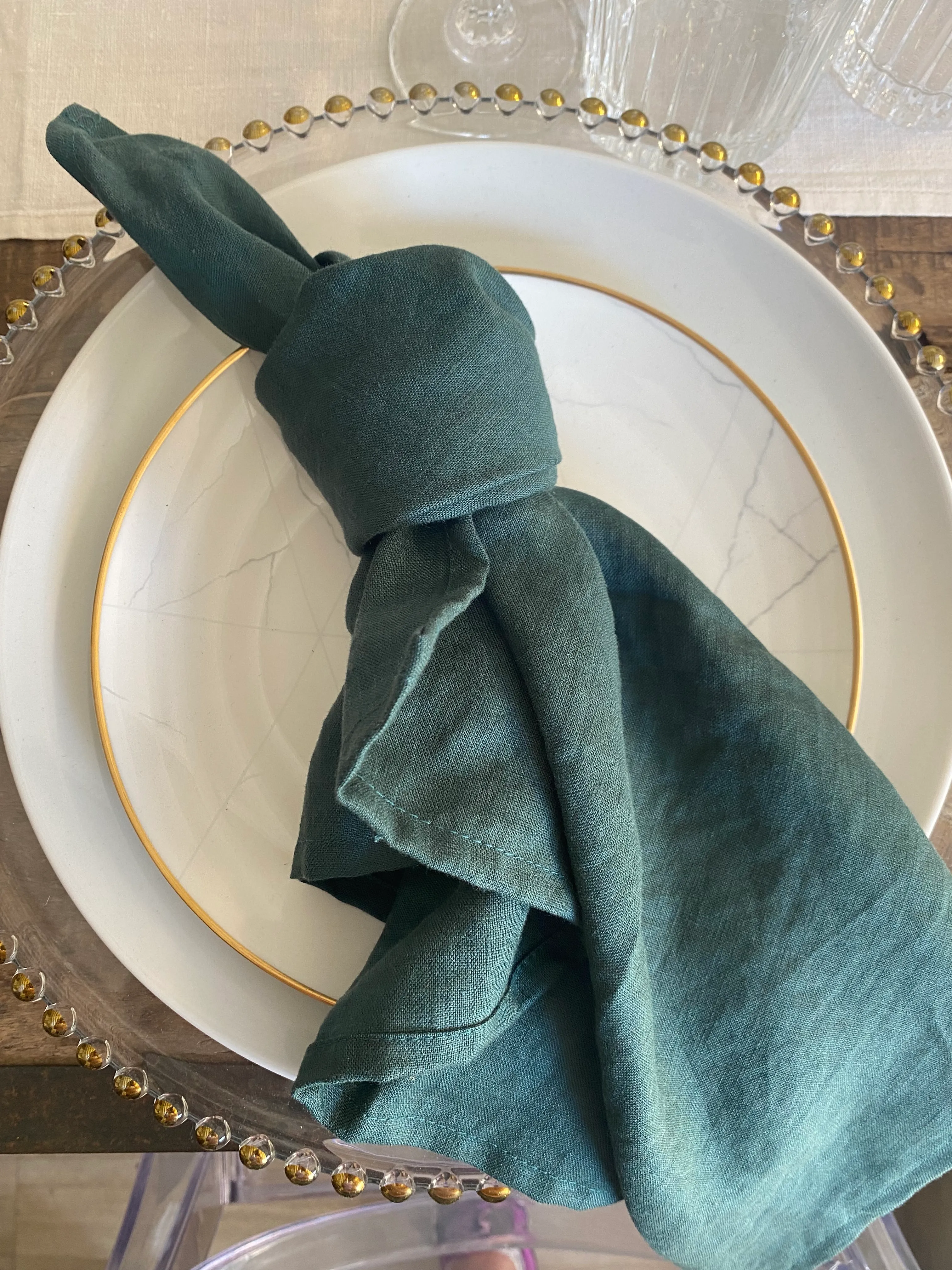 Stonewash Linen Napkin - Forest 