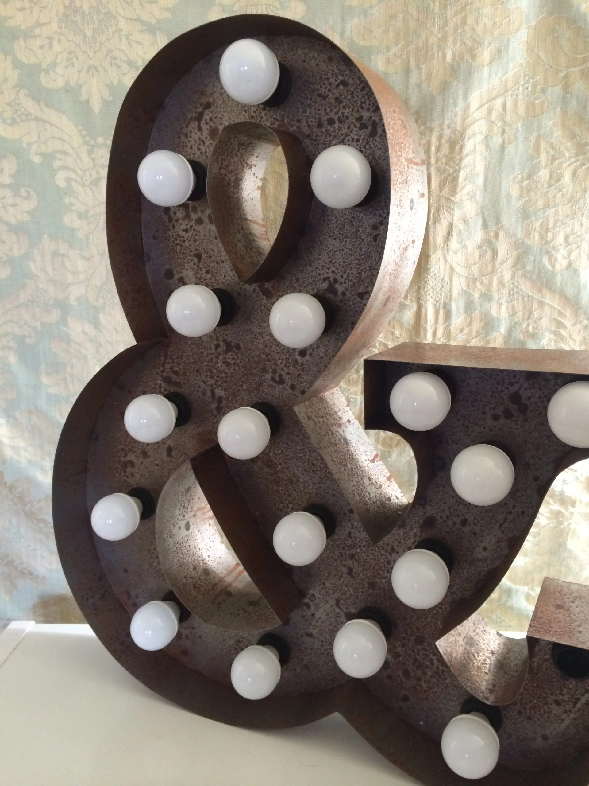 Ampersand Marquee Light - Rusted 60cmH