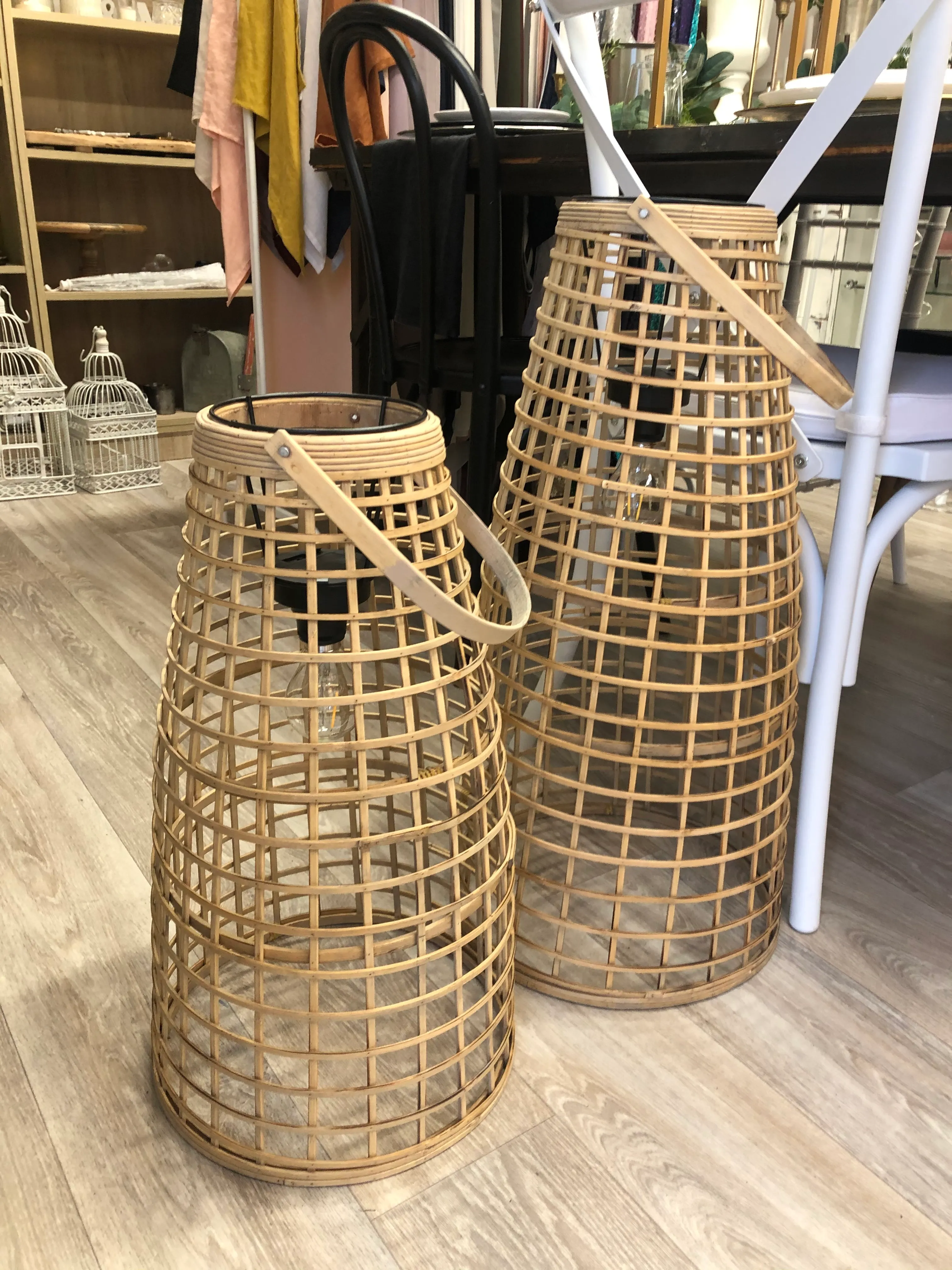Helena LED Rattan Lanterns - two sizes