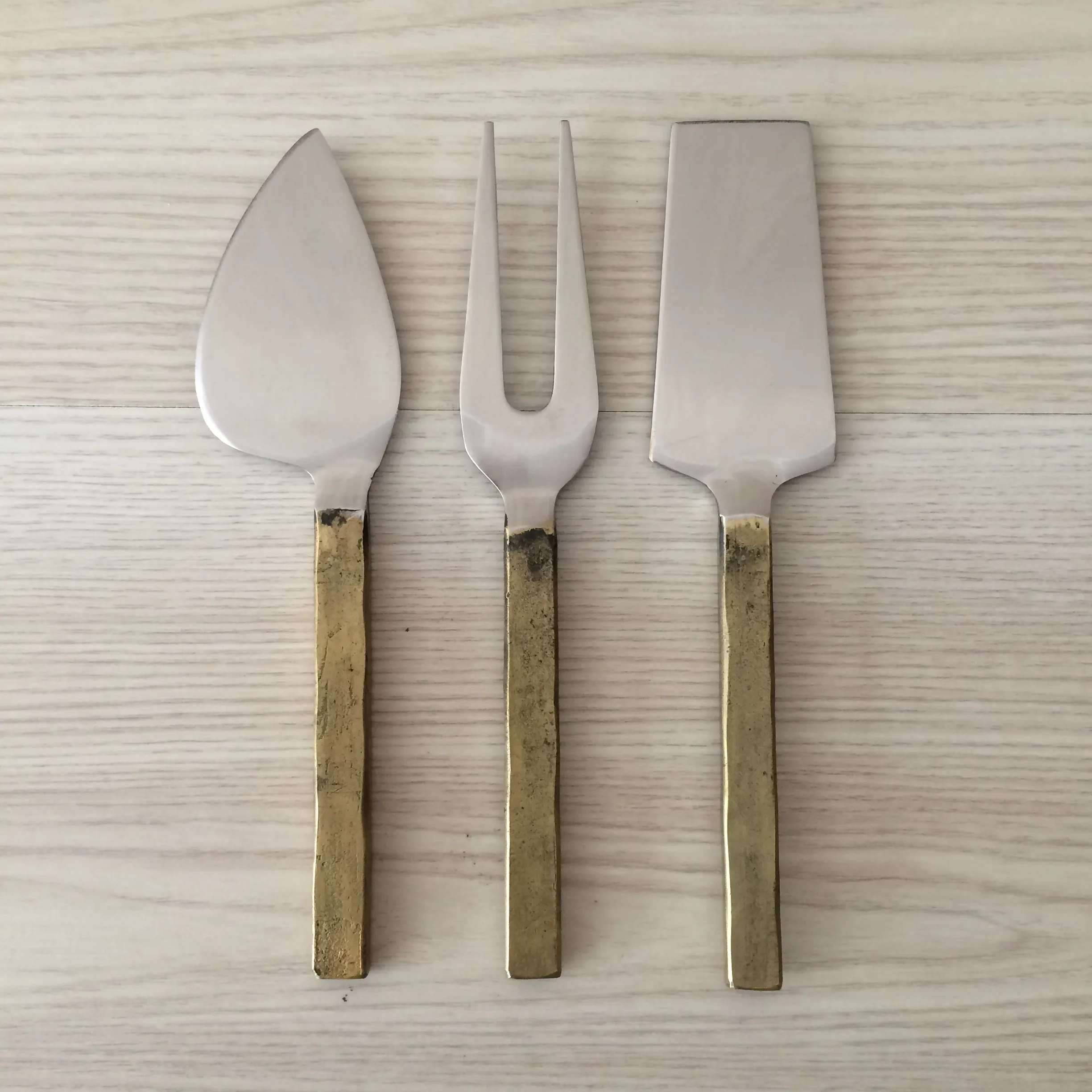 Forged Brass Cheese Knife - 3 designs