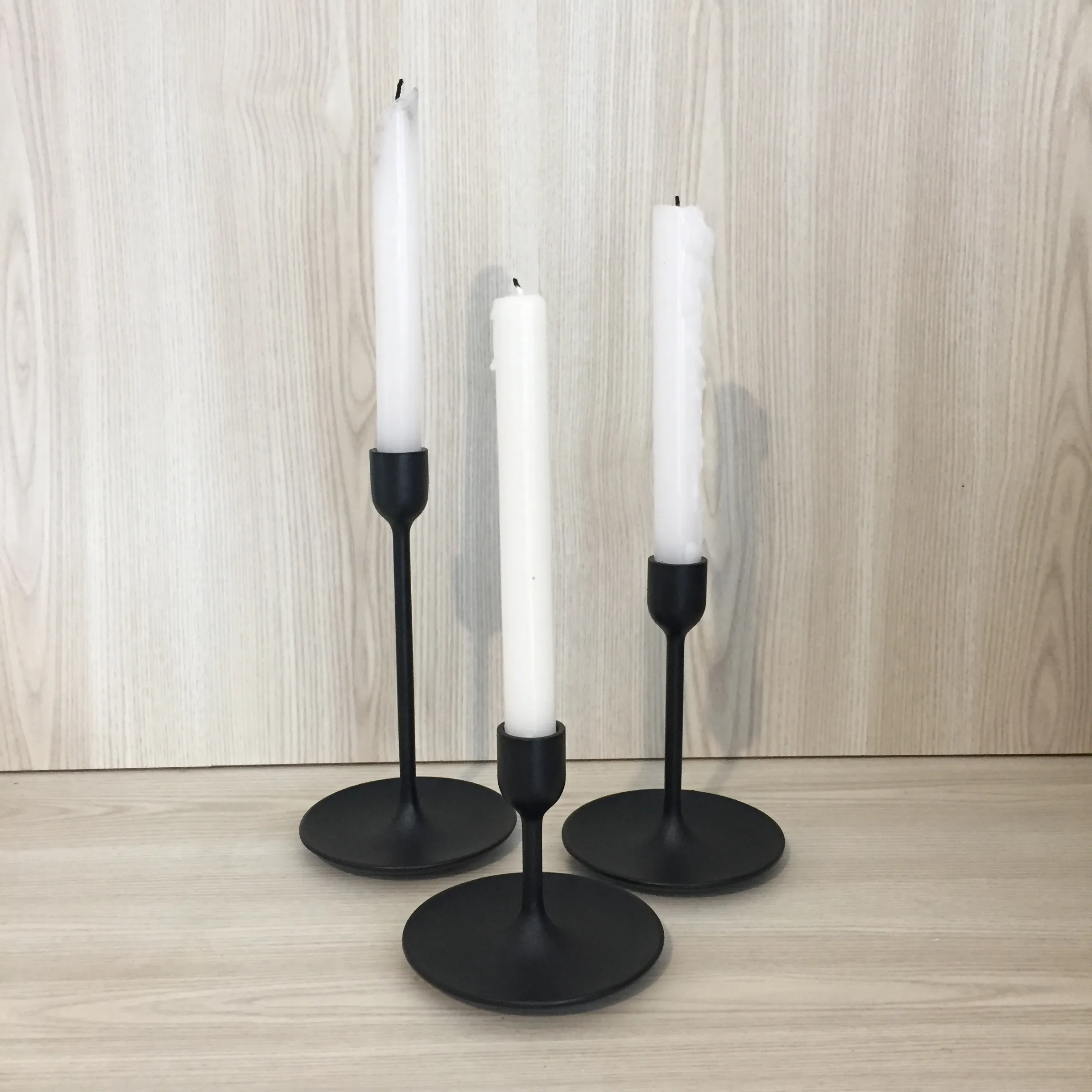 Spindle Candlestick - Black