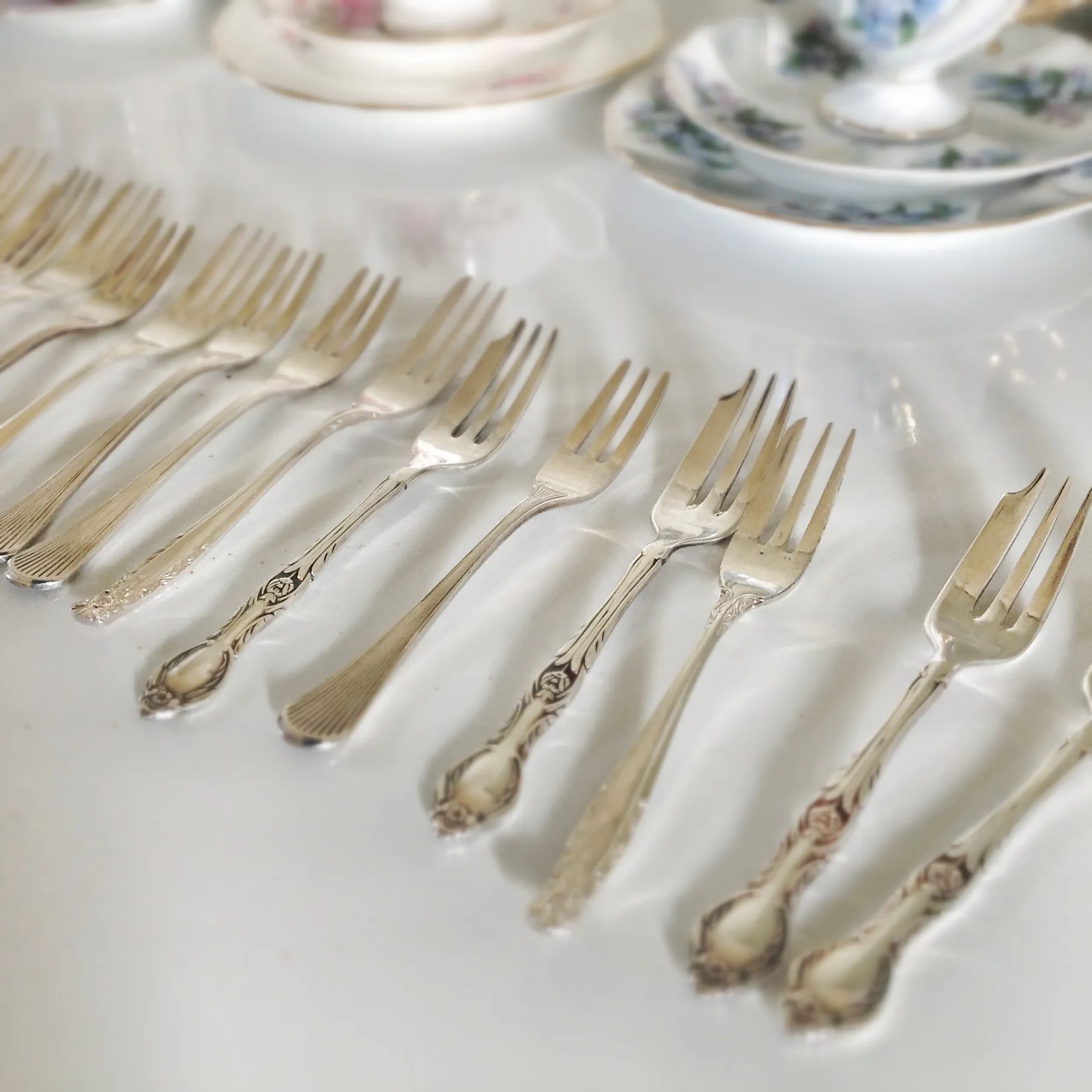 Vintage Cake Fork - Silver