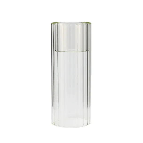 Zara Ribbed Tealight Cylinder Holder - two sizes