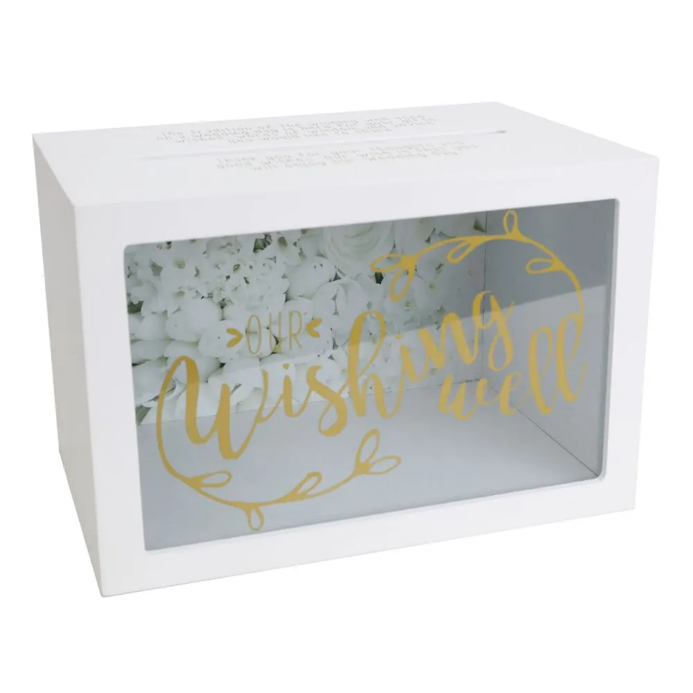 Wishing Well Box - Clear Front / Gold text