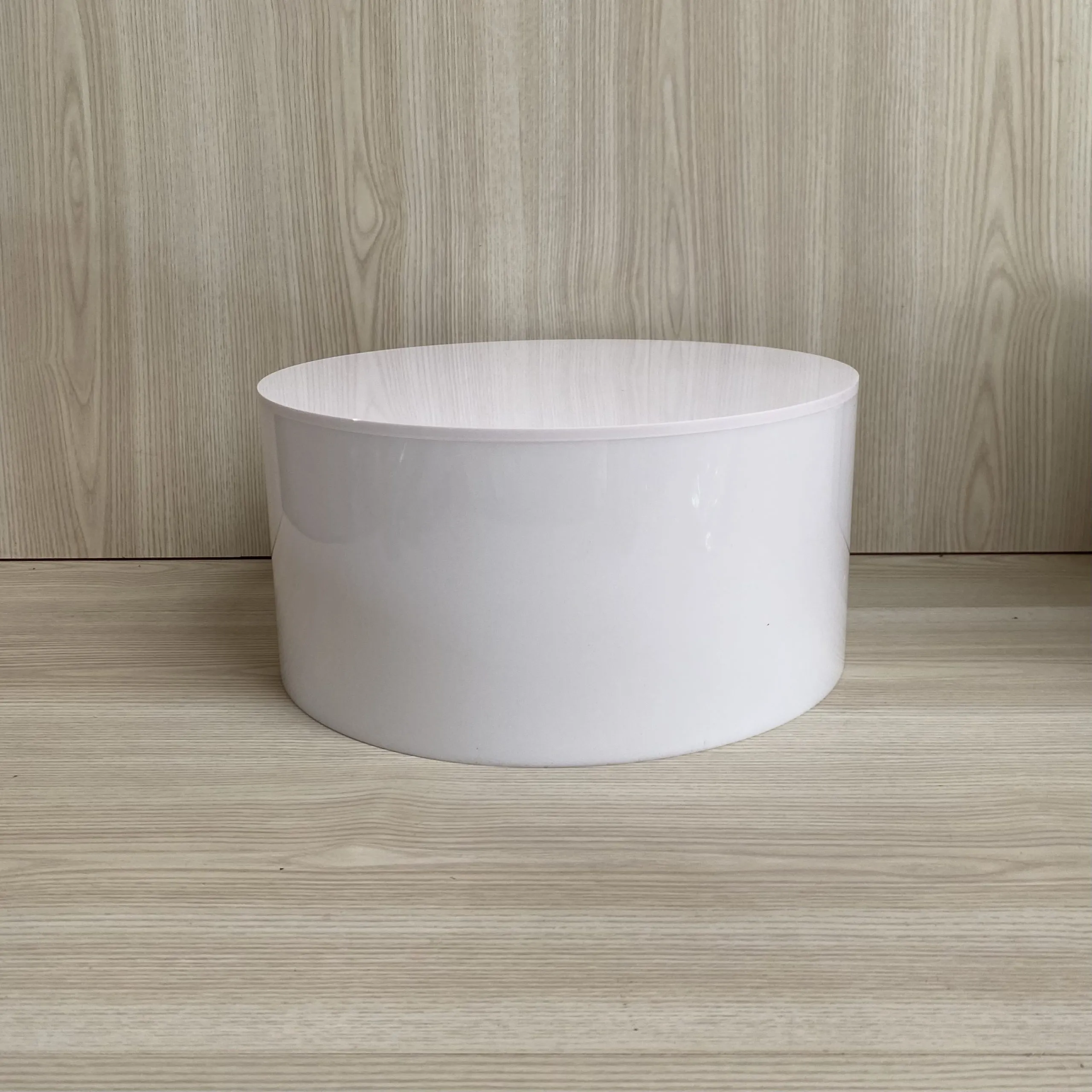 Acrylic Round Table Riser - White