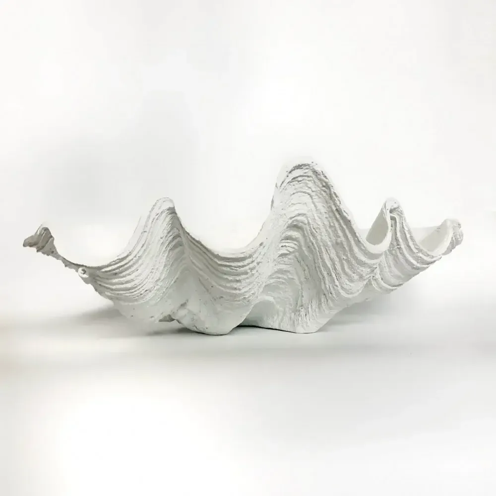 White Resin Clam Shell - Large