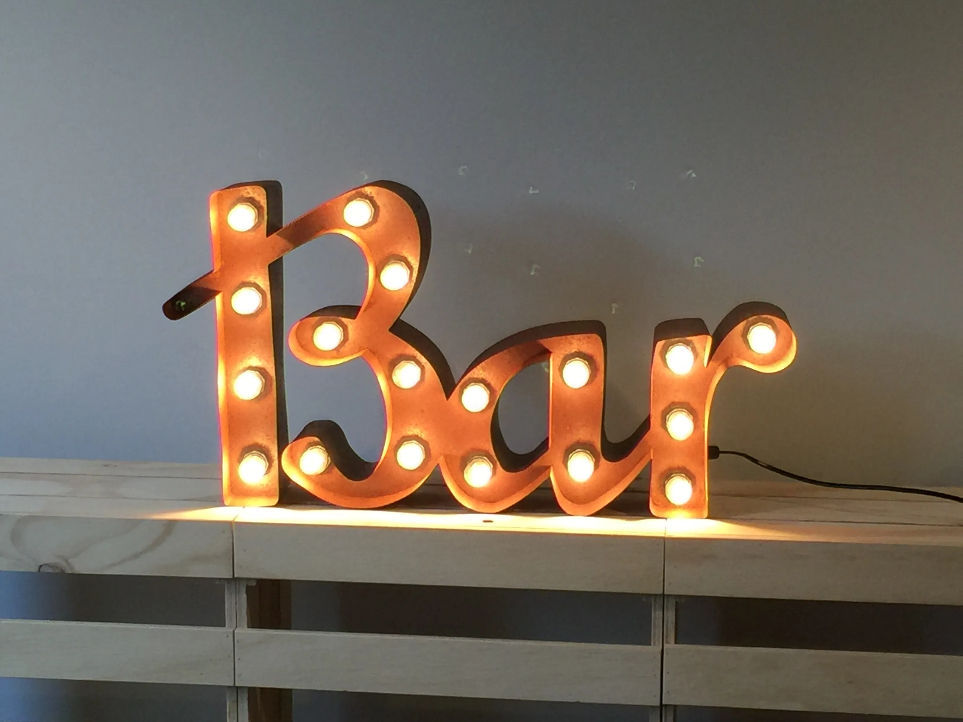 Bar Marquee Light - Rusted