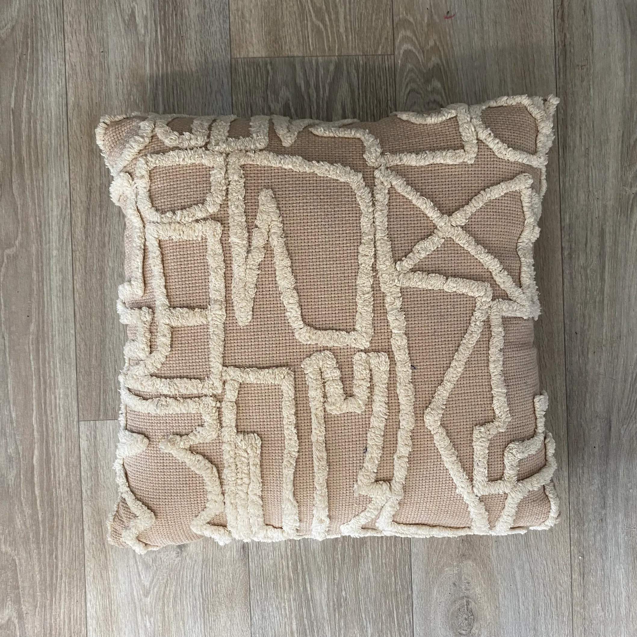 Beige Tufted Cushion