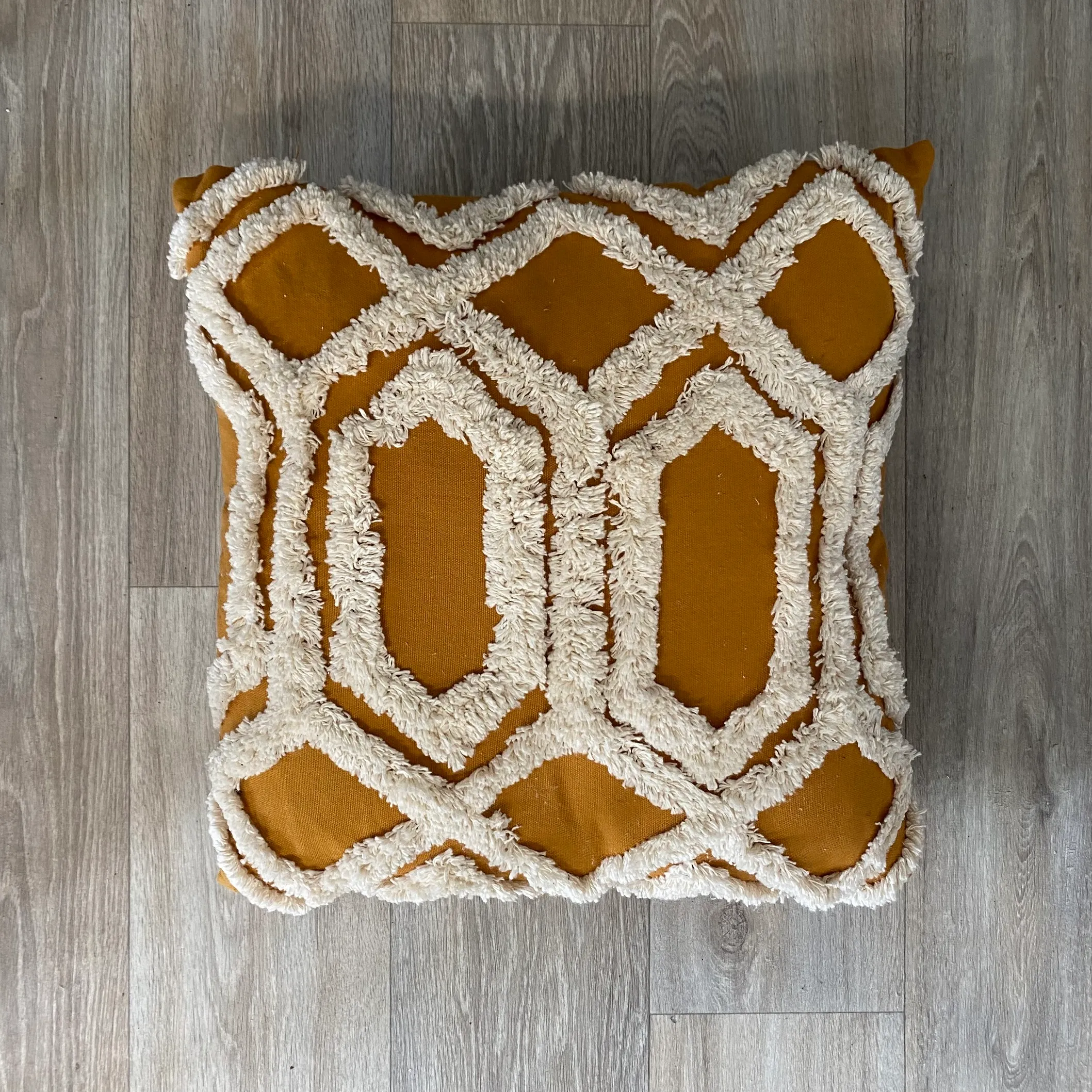 Mustard Tufted Cushion