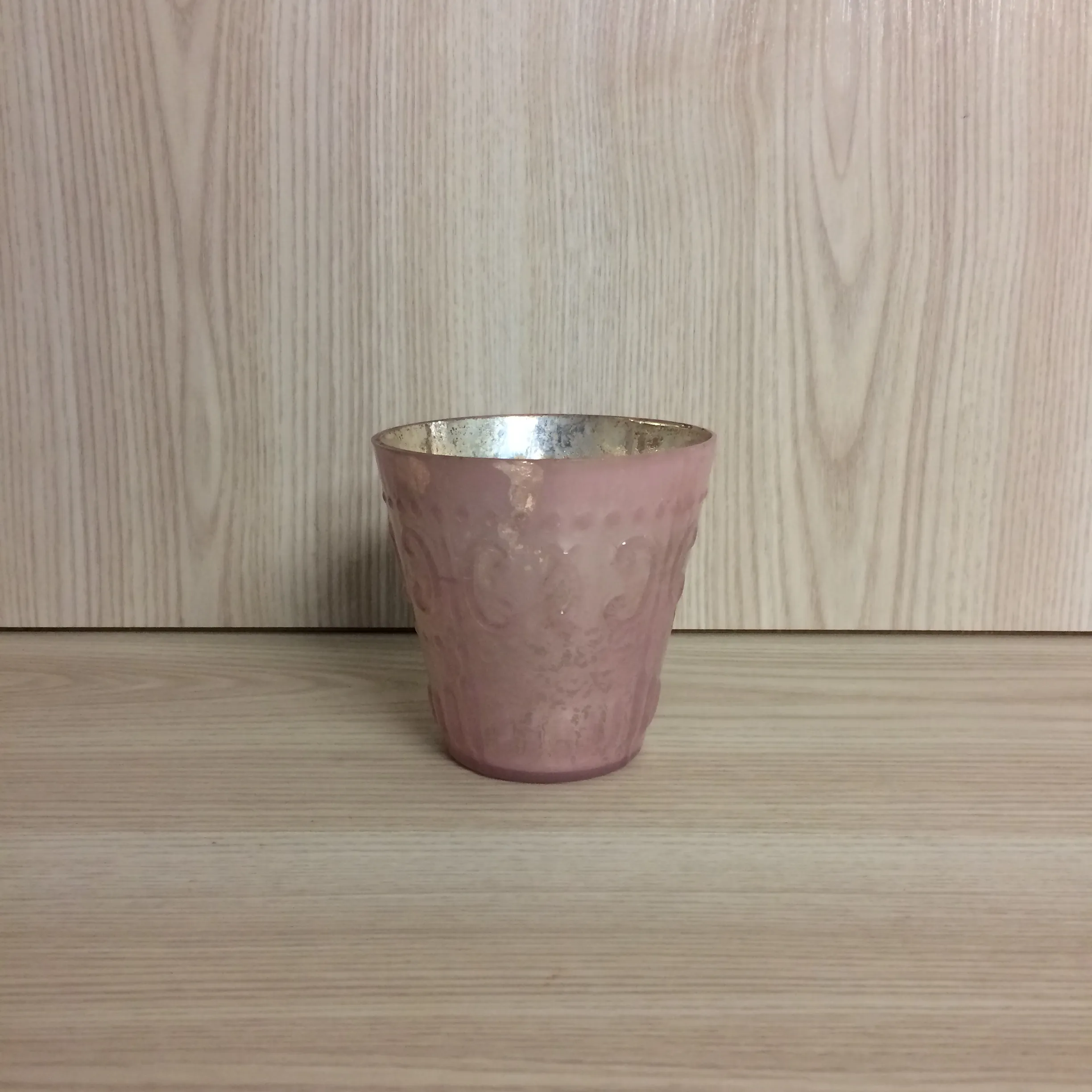 Blush Embossed Tealight - Pink