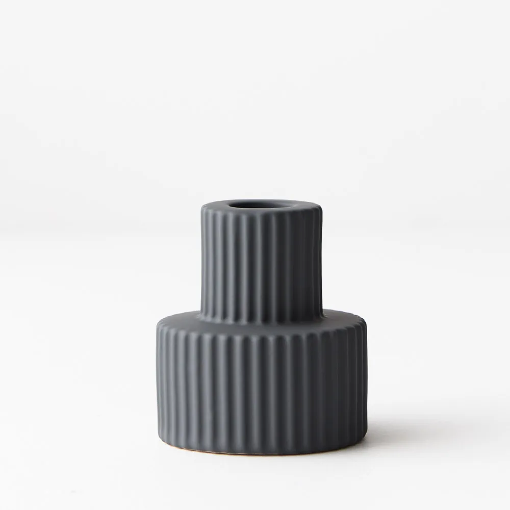 Linear Candle Holder - Steel Grey