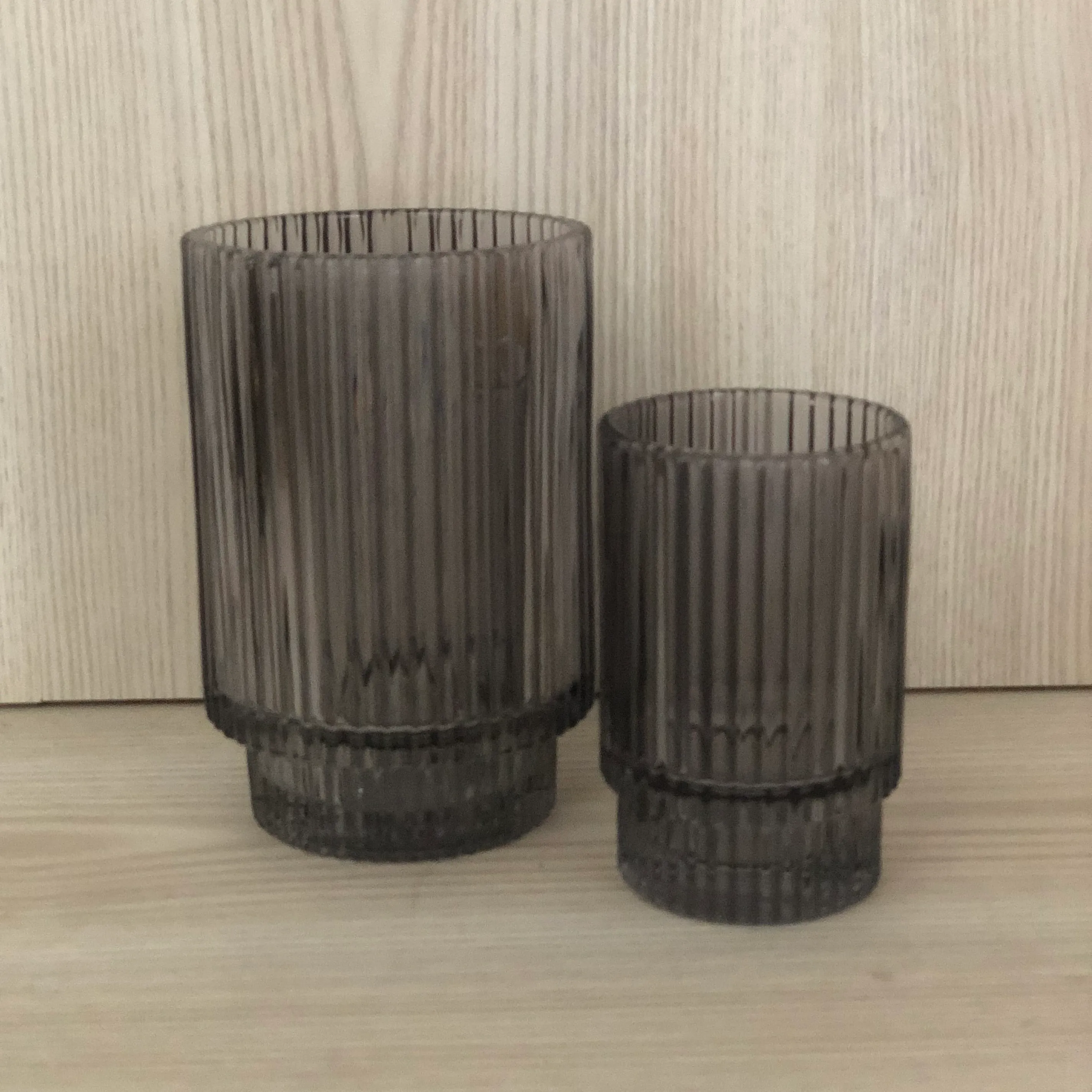 Deeta Tealight Holders Smoke Grey