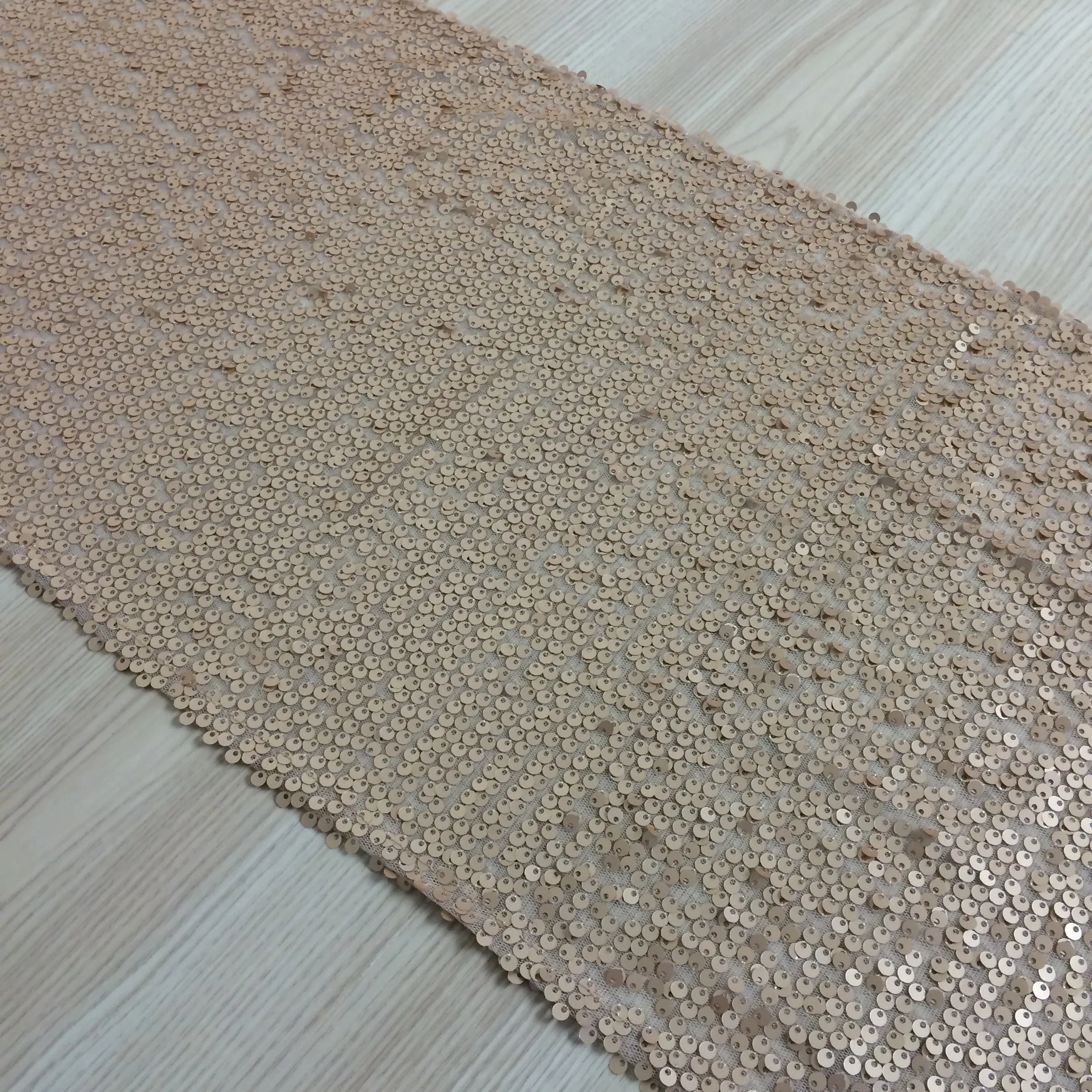 Sequin Table Runner - Matte Champagne