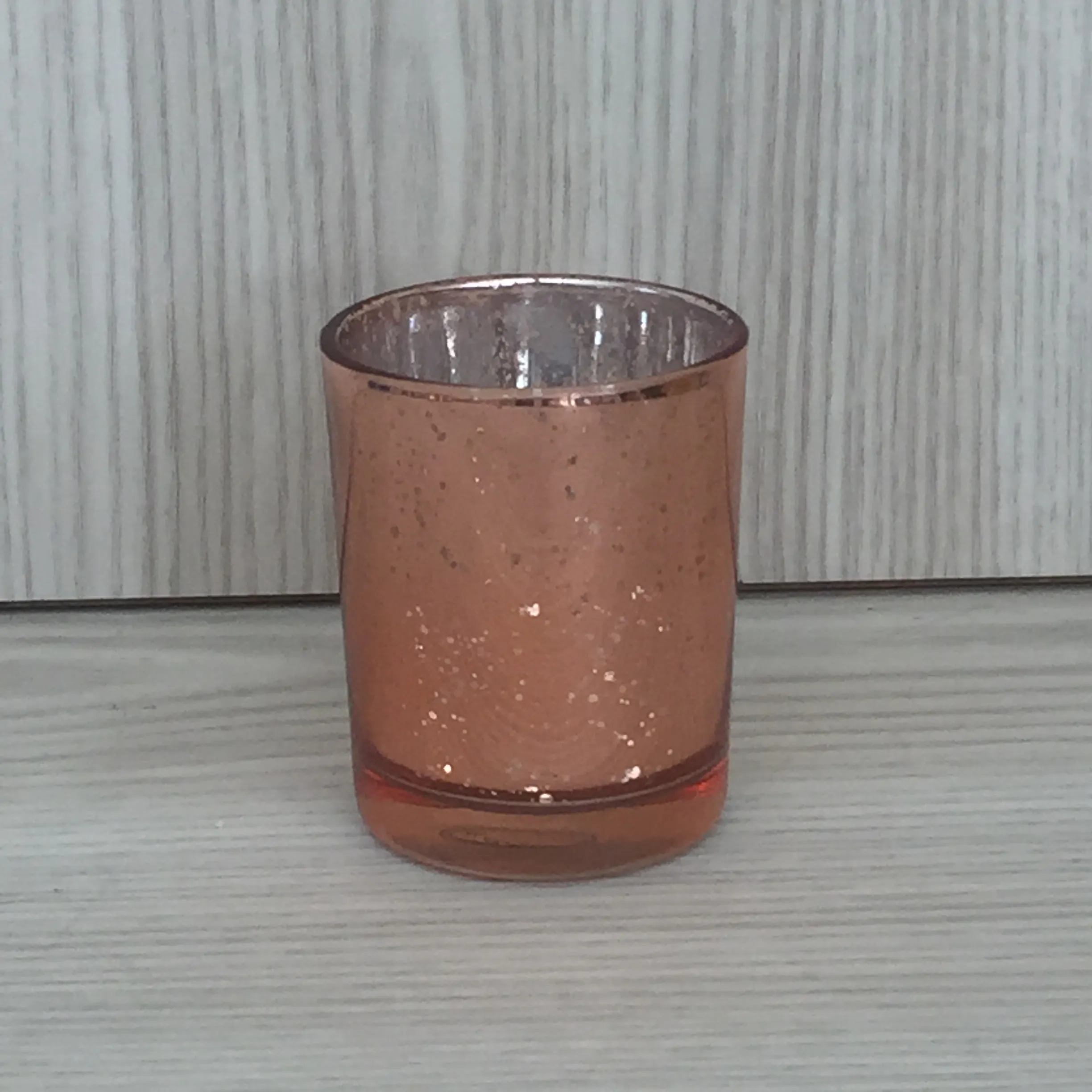 Mercury Glass Tealight Holder - Rose Gold