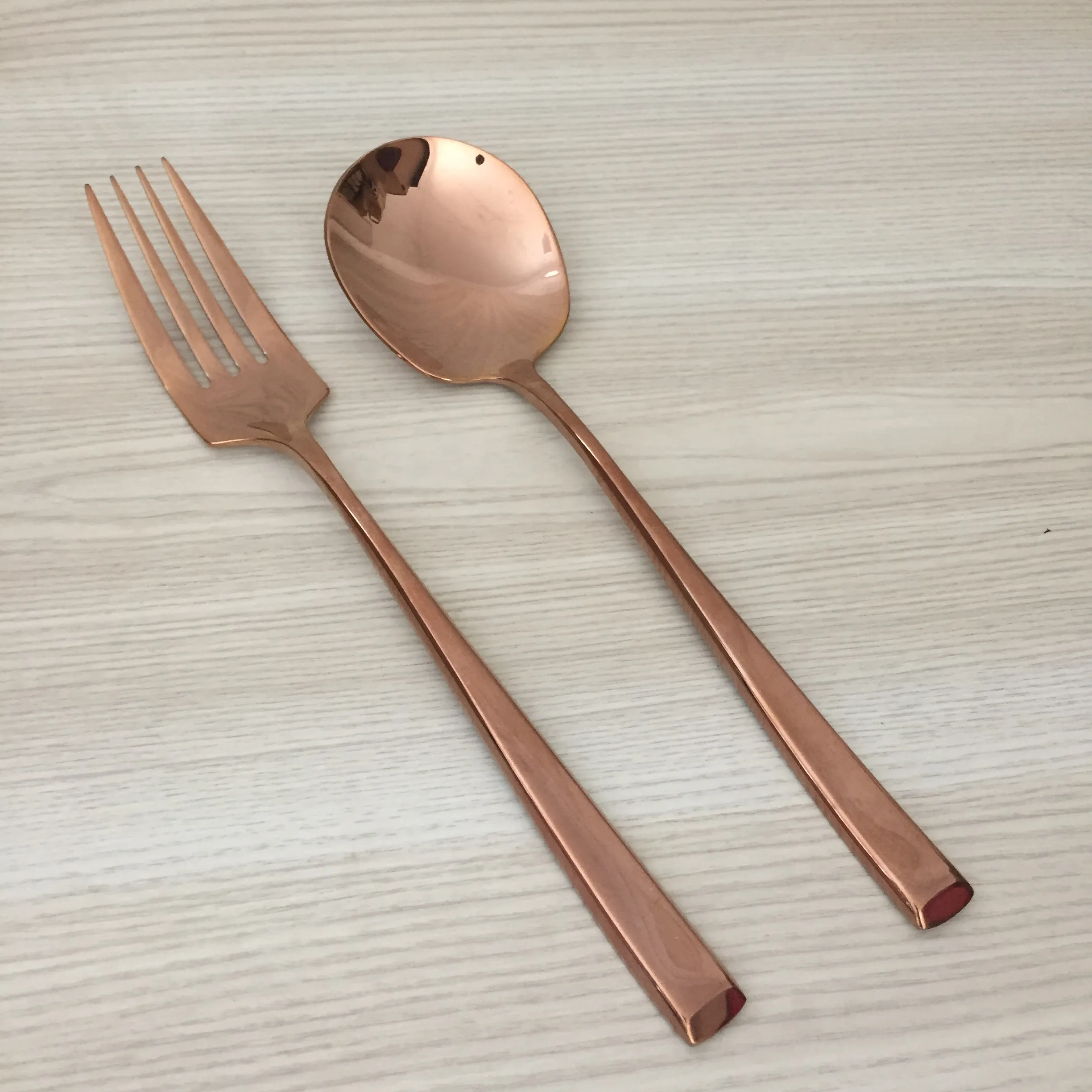 Copper Cutlery - Serving Fork and Spoon