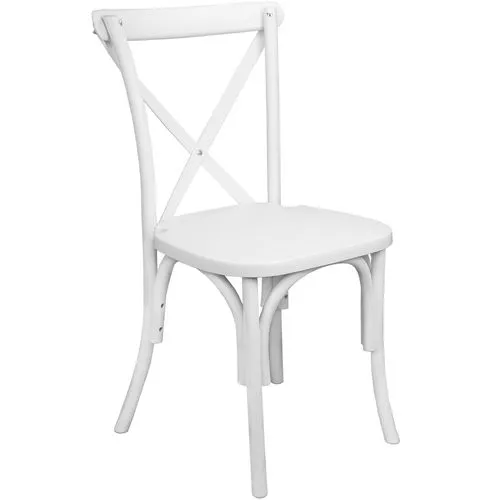 Cross Back Chair - White