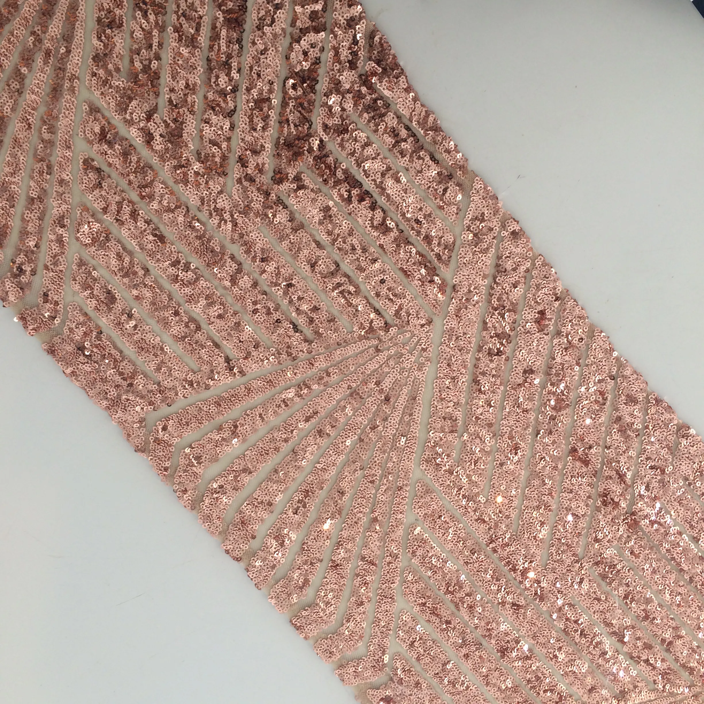 Sequin Table Runner - Art Deco Rose Gold