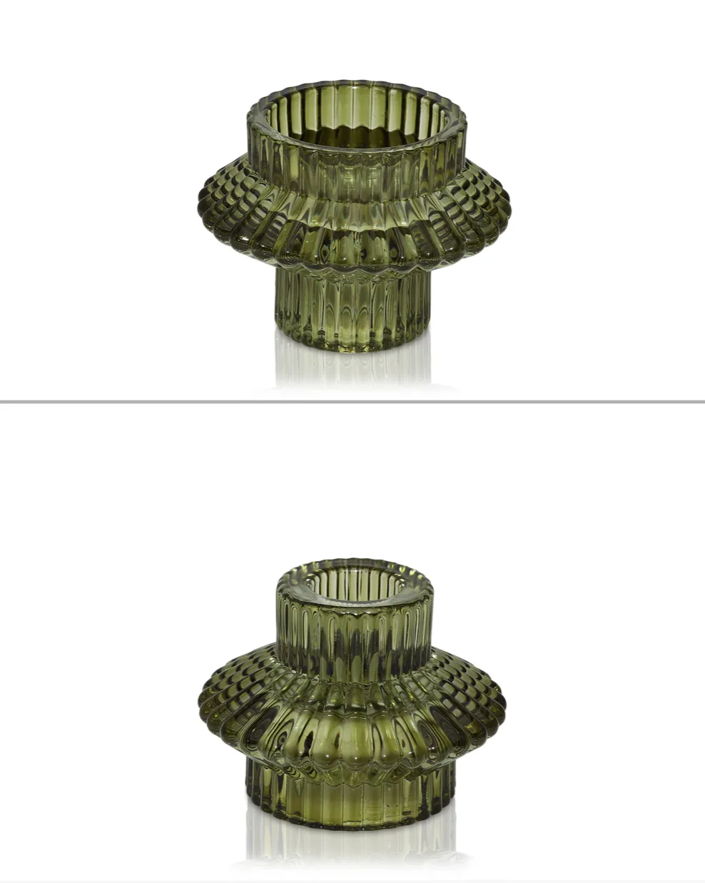 Aida Reversible Candleholder - Moss