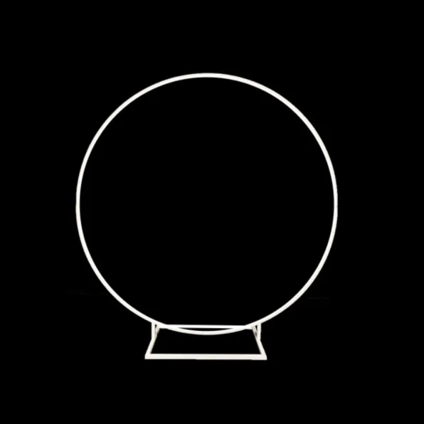Round Wedding Arch Frame - White