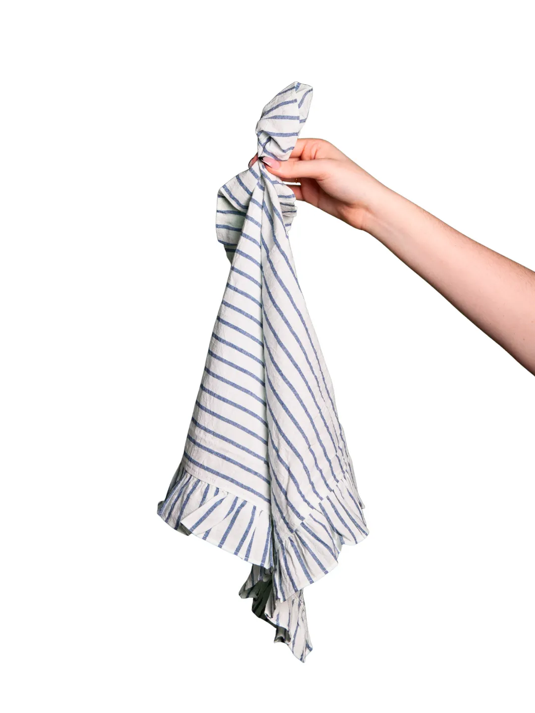 Organic Cotton Napkin - Ruffle Denim Stripe