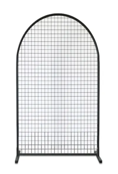 Curve Mesh Wedding Arch Frame - Black