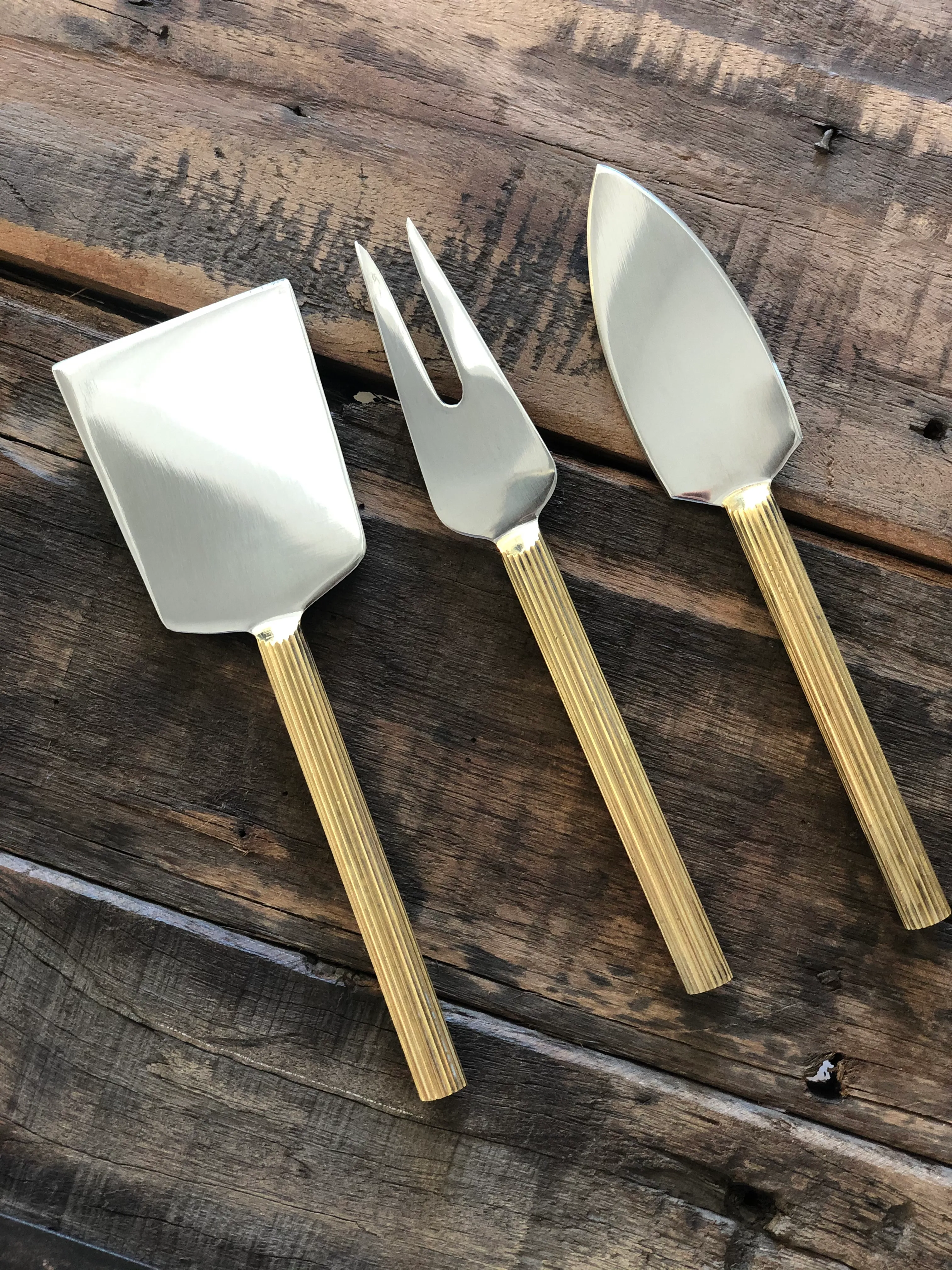 Lino Gold Cheese Knife - 3 Assorted Designs