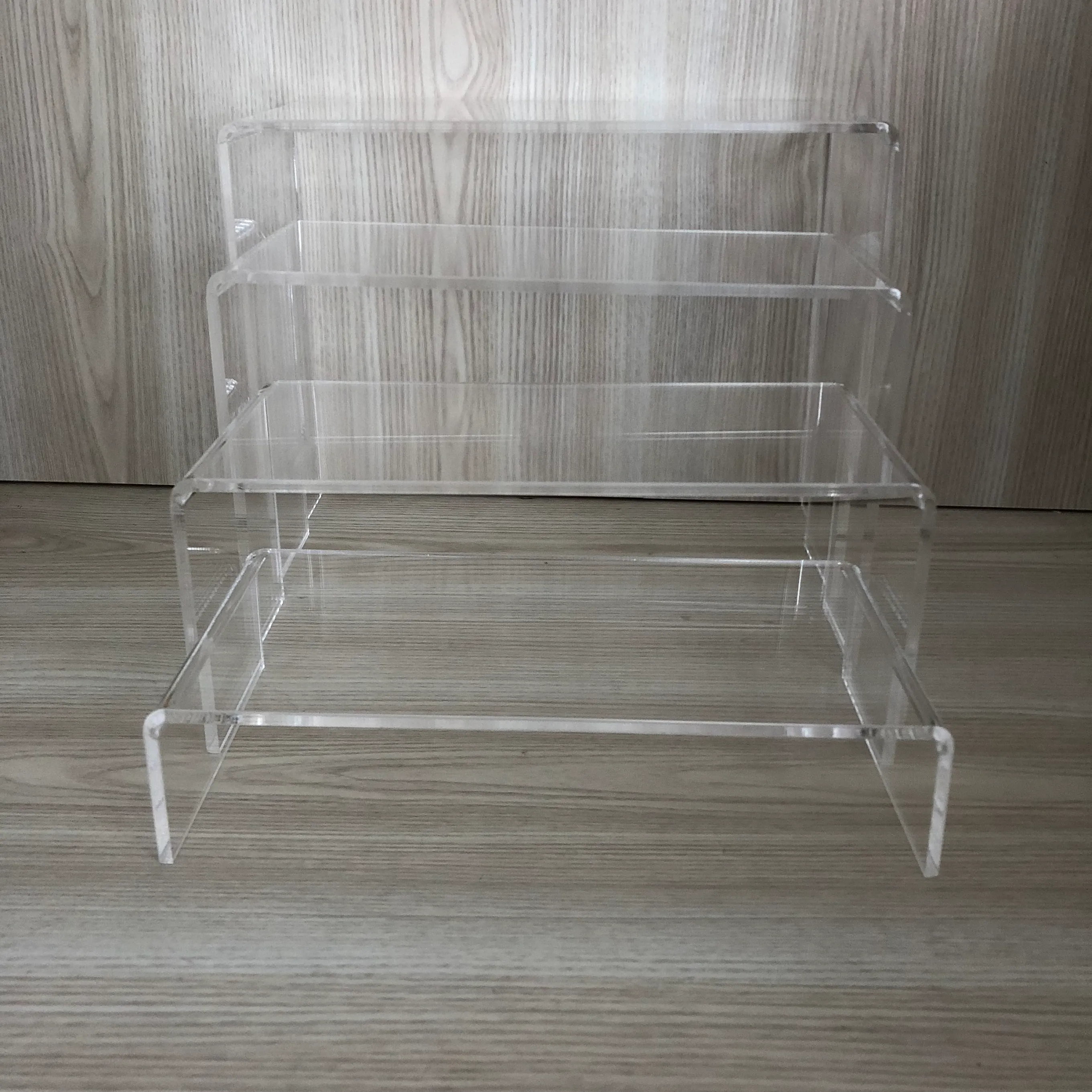 Clear Acrylic Riser Stands - Set 4