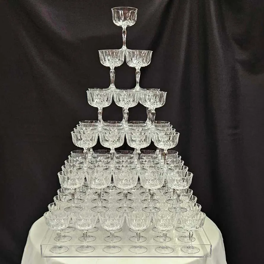 Opera Champagne Tower & Tray Set - 6 Tier 91pc
