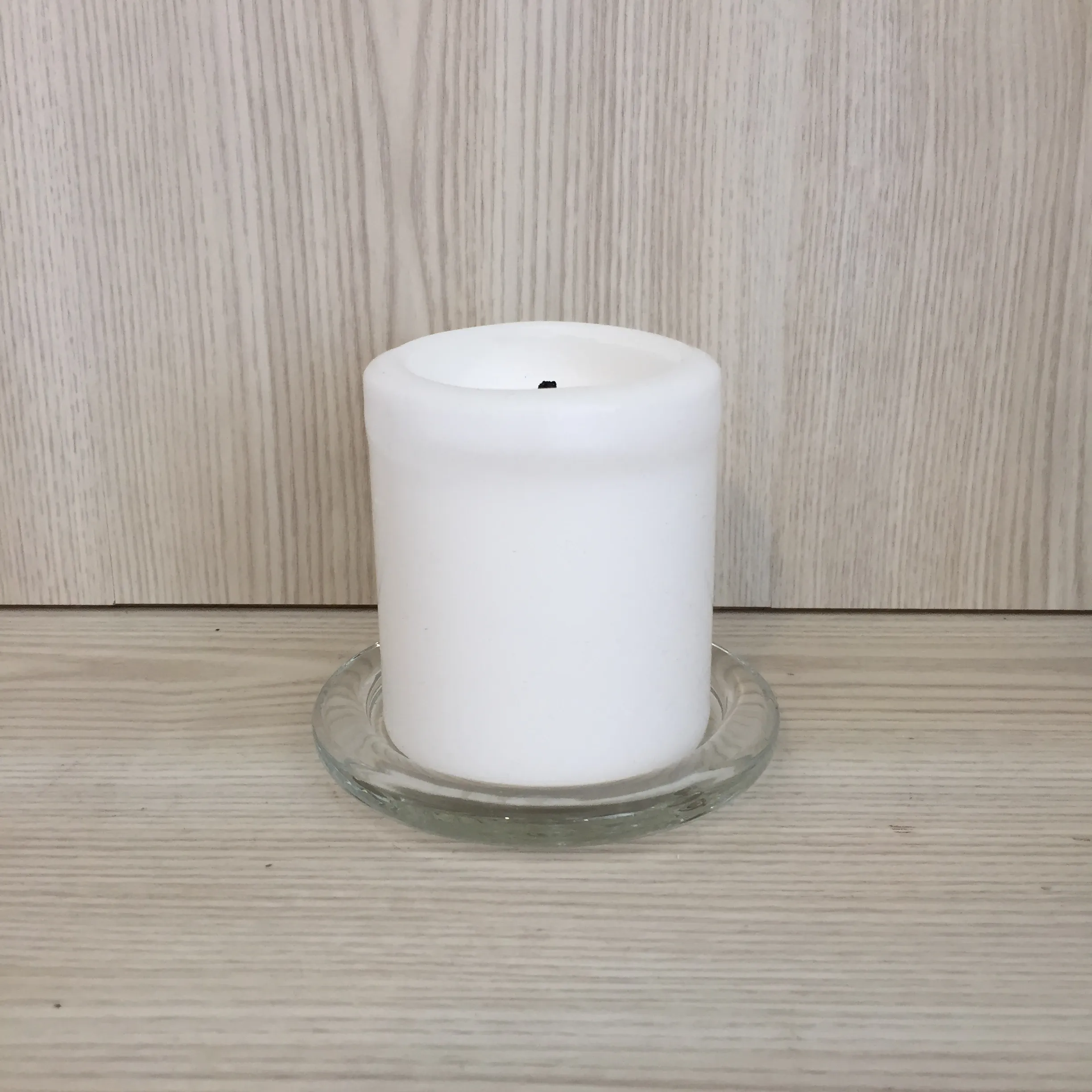 Pillar Candle Plate - Clear