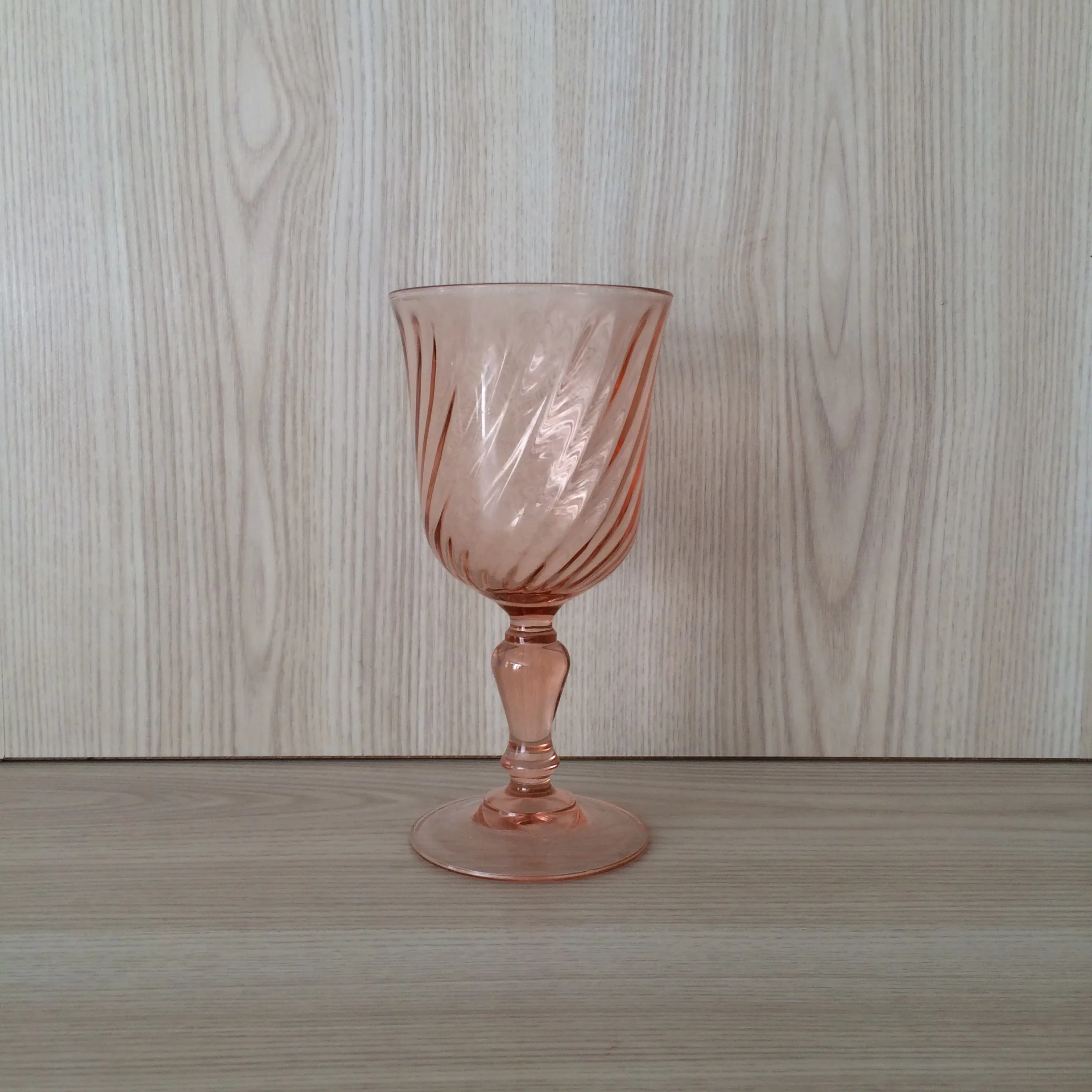 Vintage Rosaline Wine Goblet