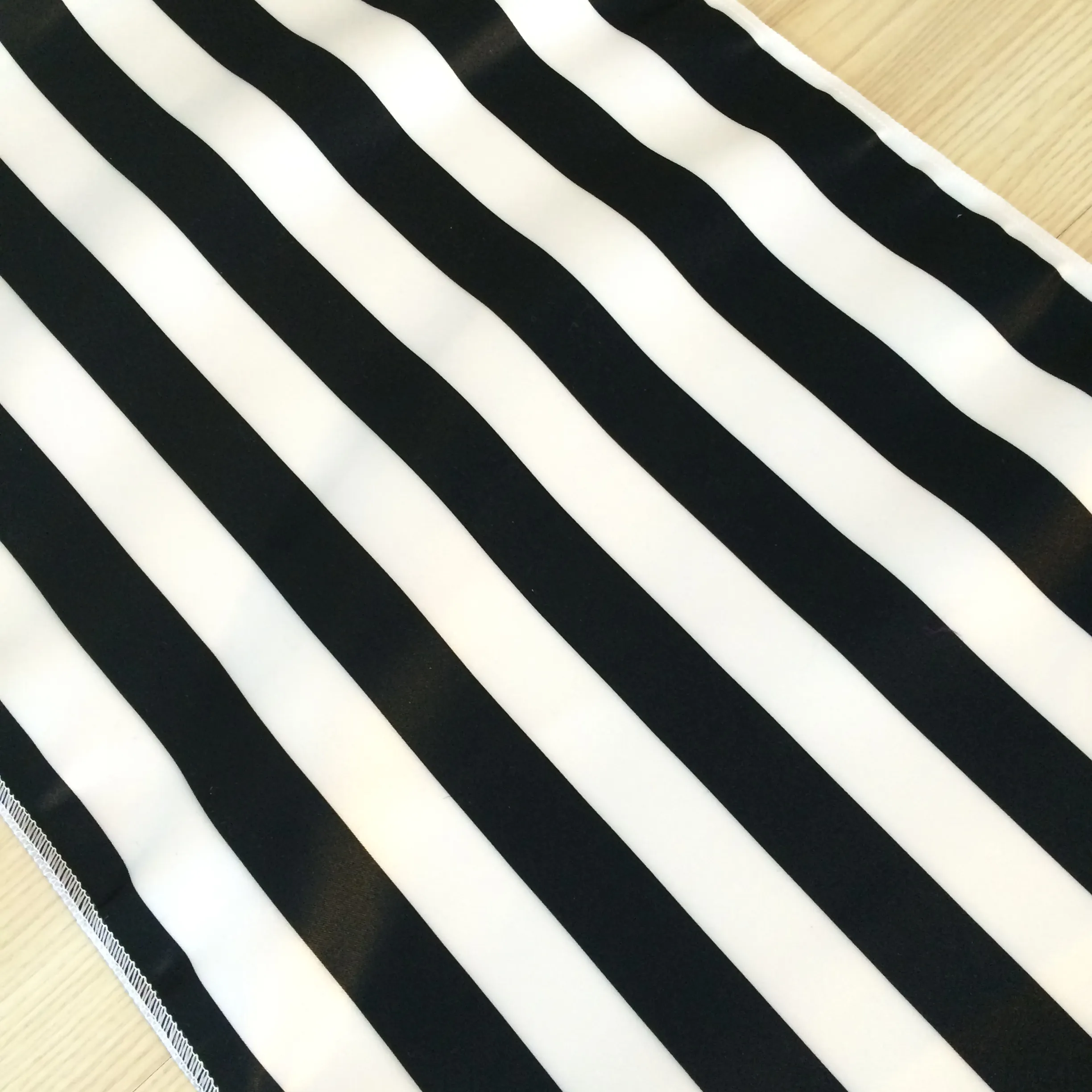 Striped Table Runner - Black & White