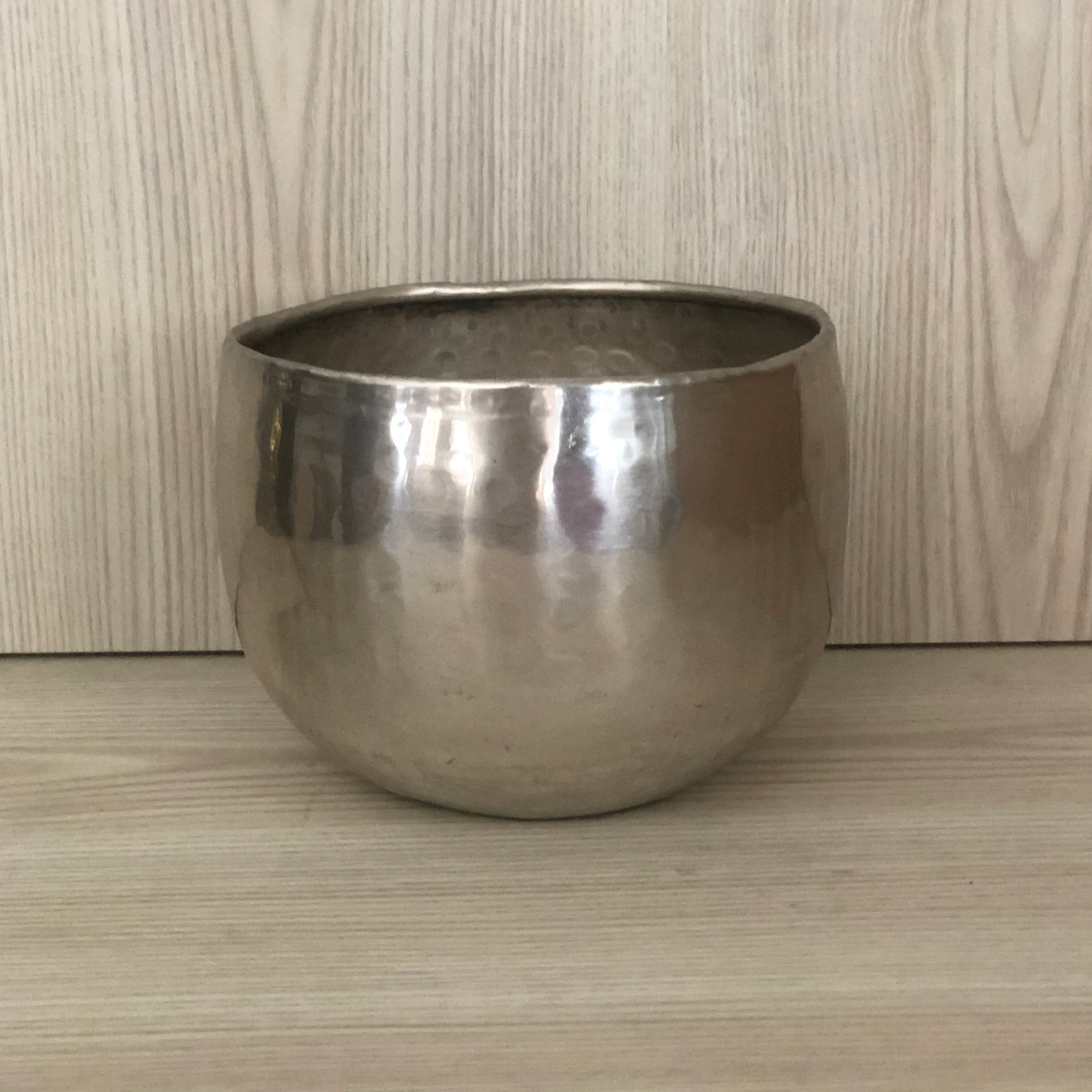 Hammered Nickel Vase