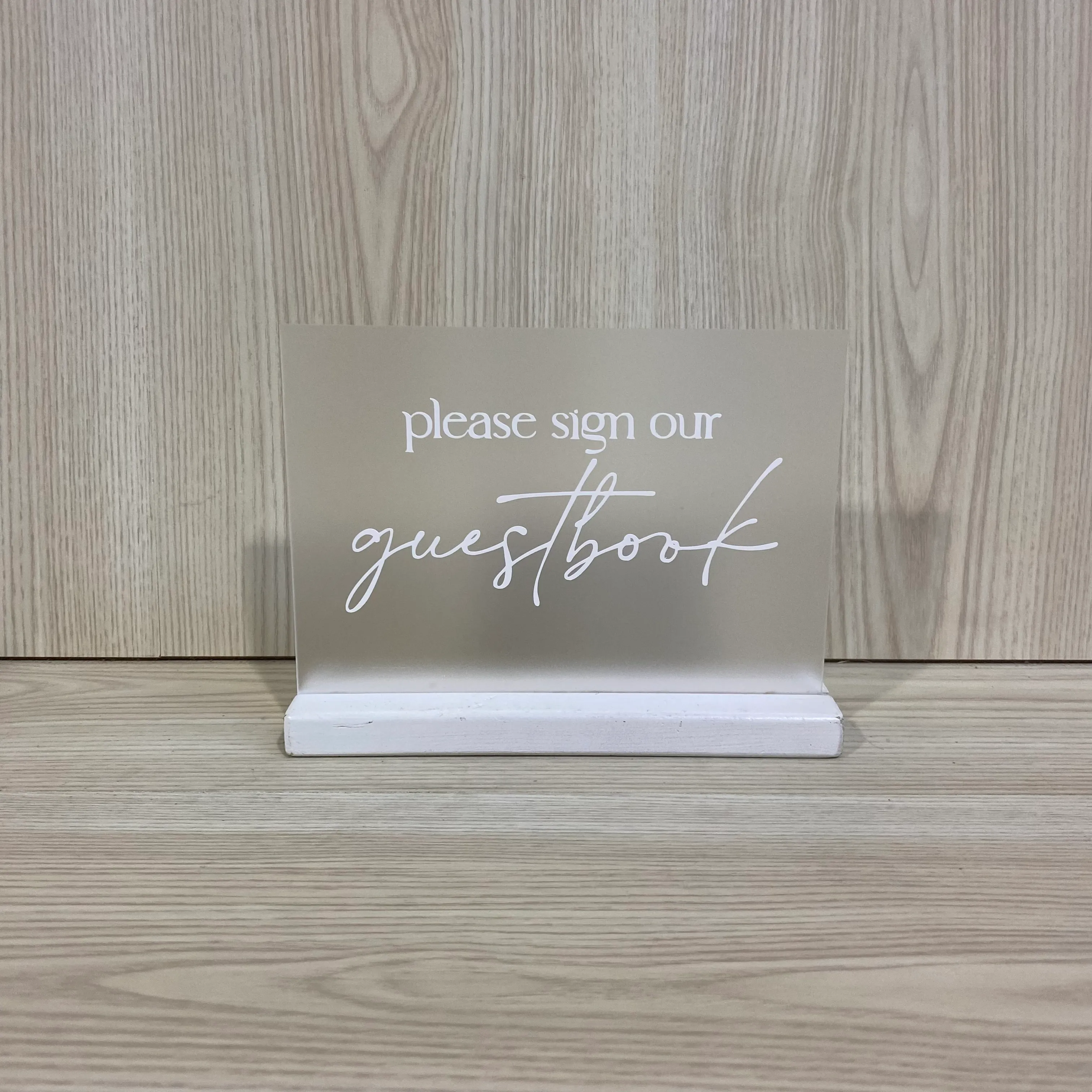 Skye Acrylic Guestbook Sign - Frosted/White