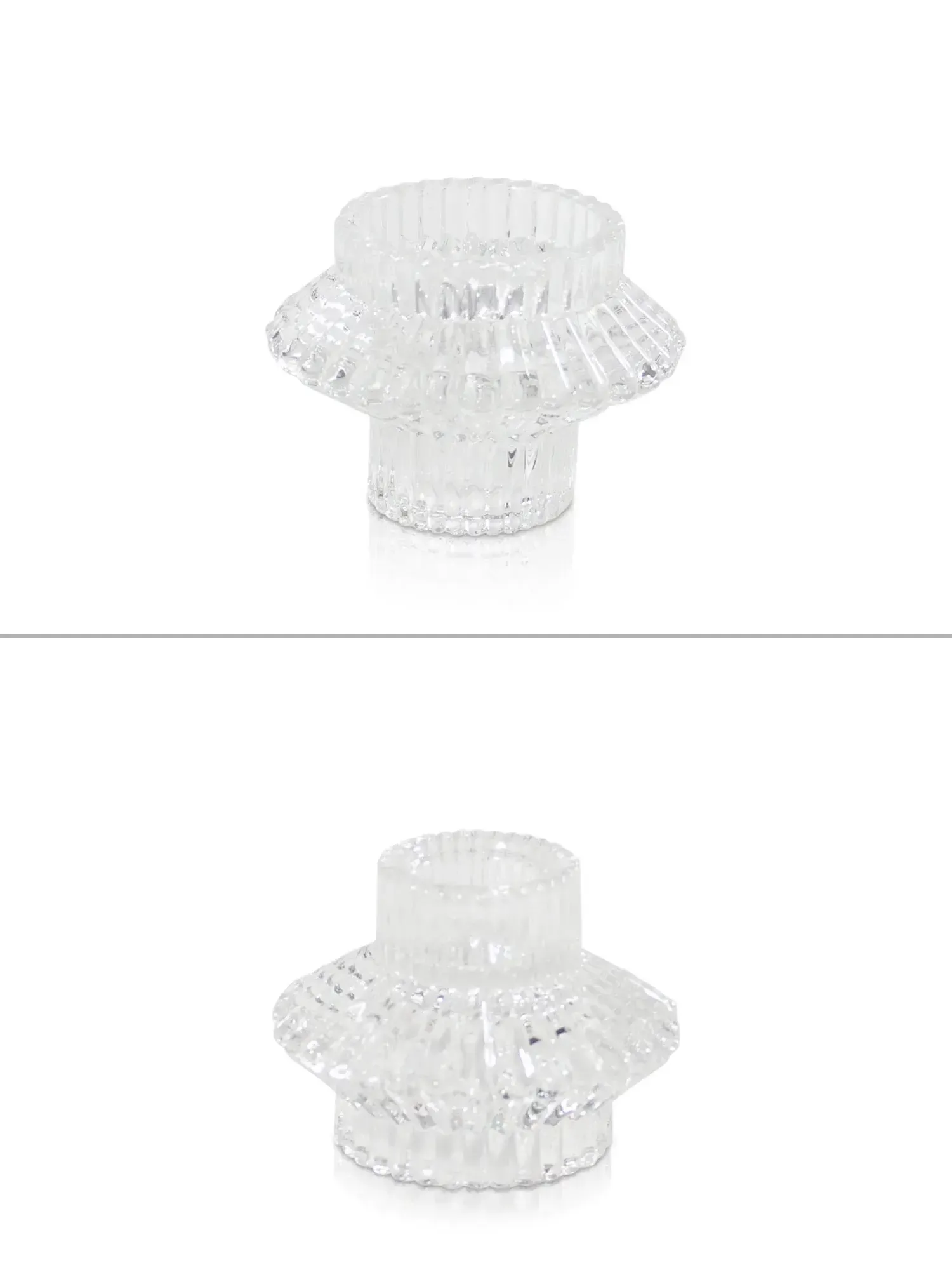 Aida Reversible Candleholder - Clear