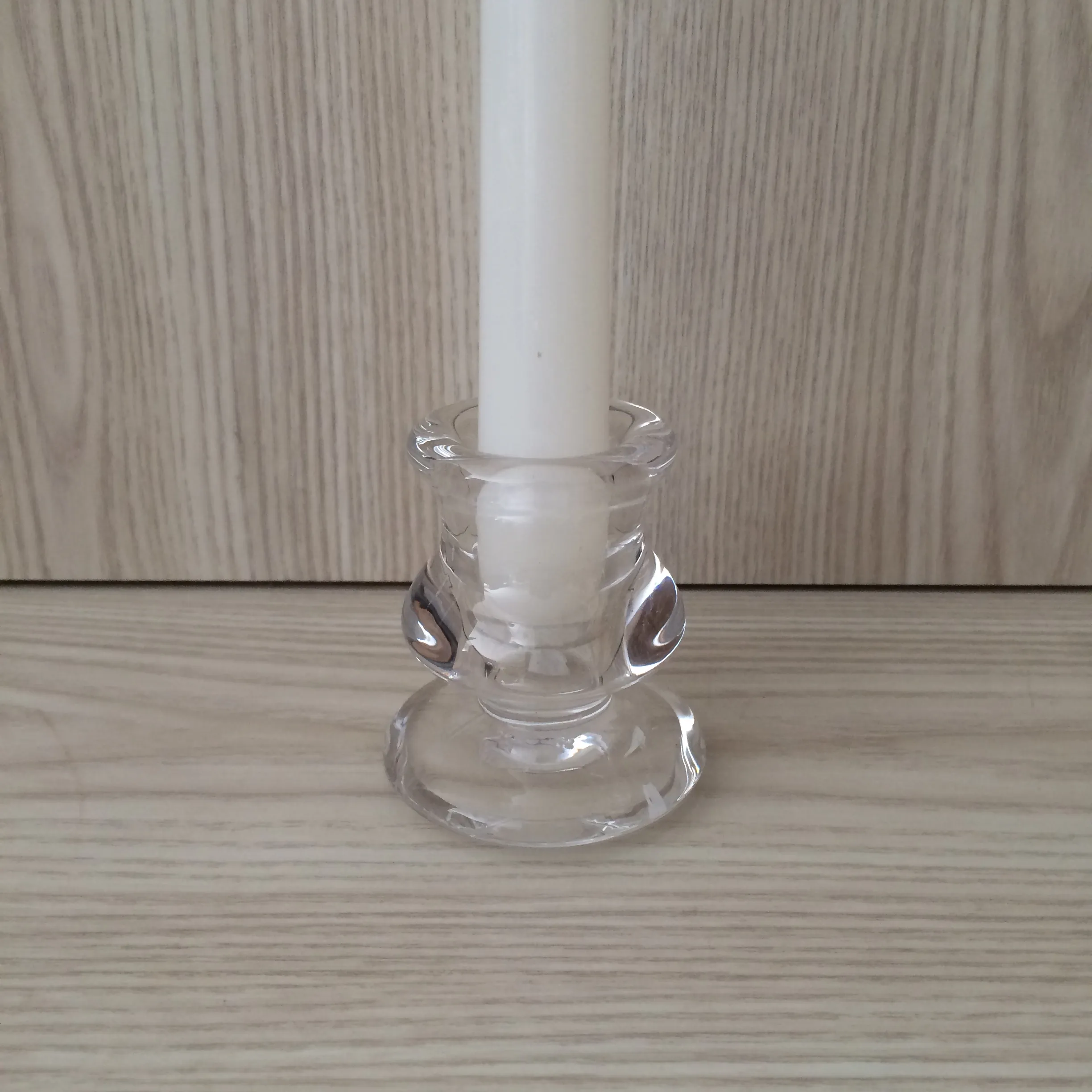 Clear Candleholder 5.5 x 6.5cmH