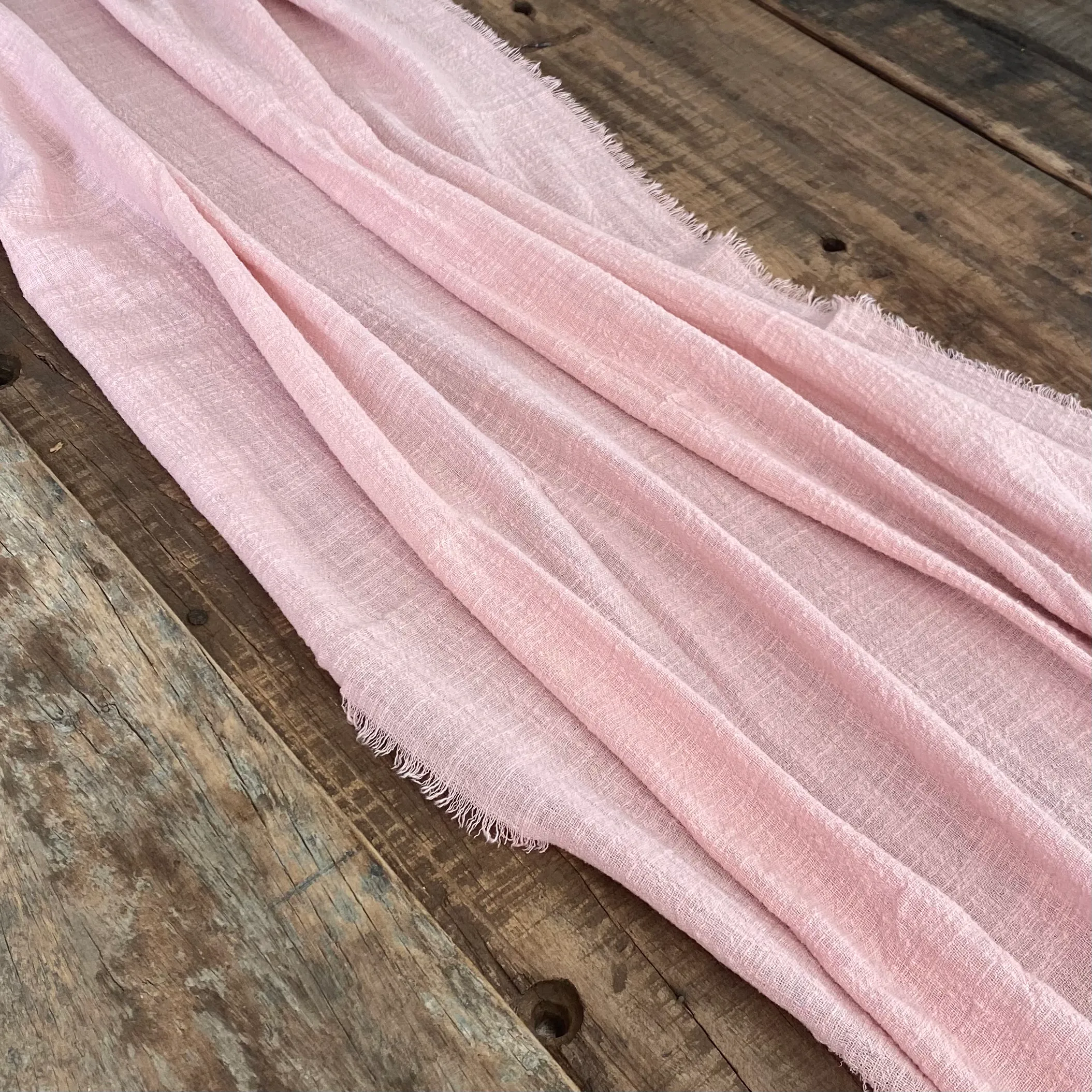 Gauze Table Runner - Dusky Pink